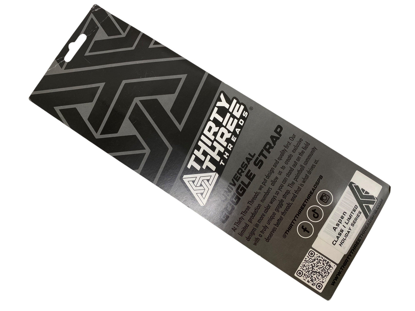 Used NEW THIRTY THREE THREADS Mask Strap : Aspen CLASS I LIMITED HOLIDAY SERIES Paintball Gun from CPXBrosPaintball Buy/Sell/Trade Paintball Markers, New Paintball Guns, Paintball Hoppers, Paintball Masks, and Hormesis Headbands