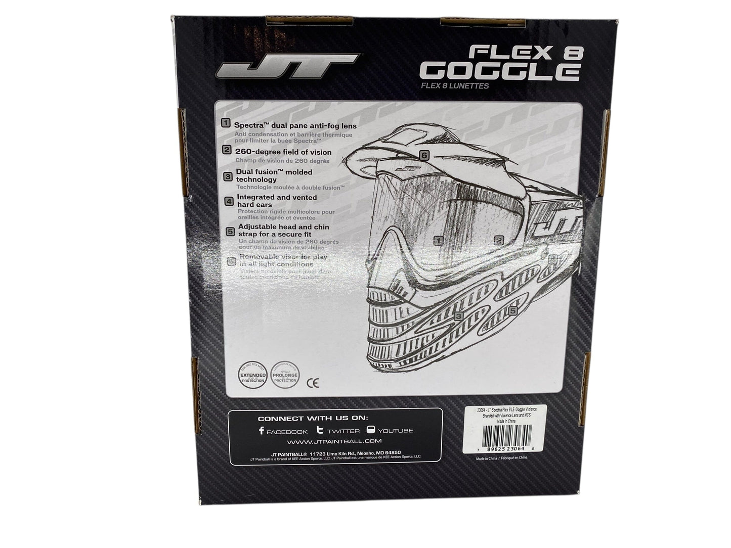 Used New Violence JT Flex 8 F8 Paintball Mask Goggles Paintball Gun from CPXBrosPaintball Buy/Sell/Trade Paintball Markers, New Paintball Guns, Paintball Hoppers, Paintball Masks, and Hormesis Headbands