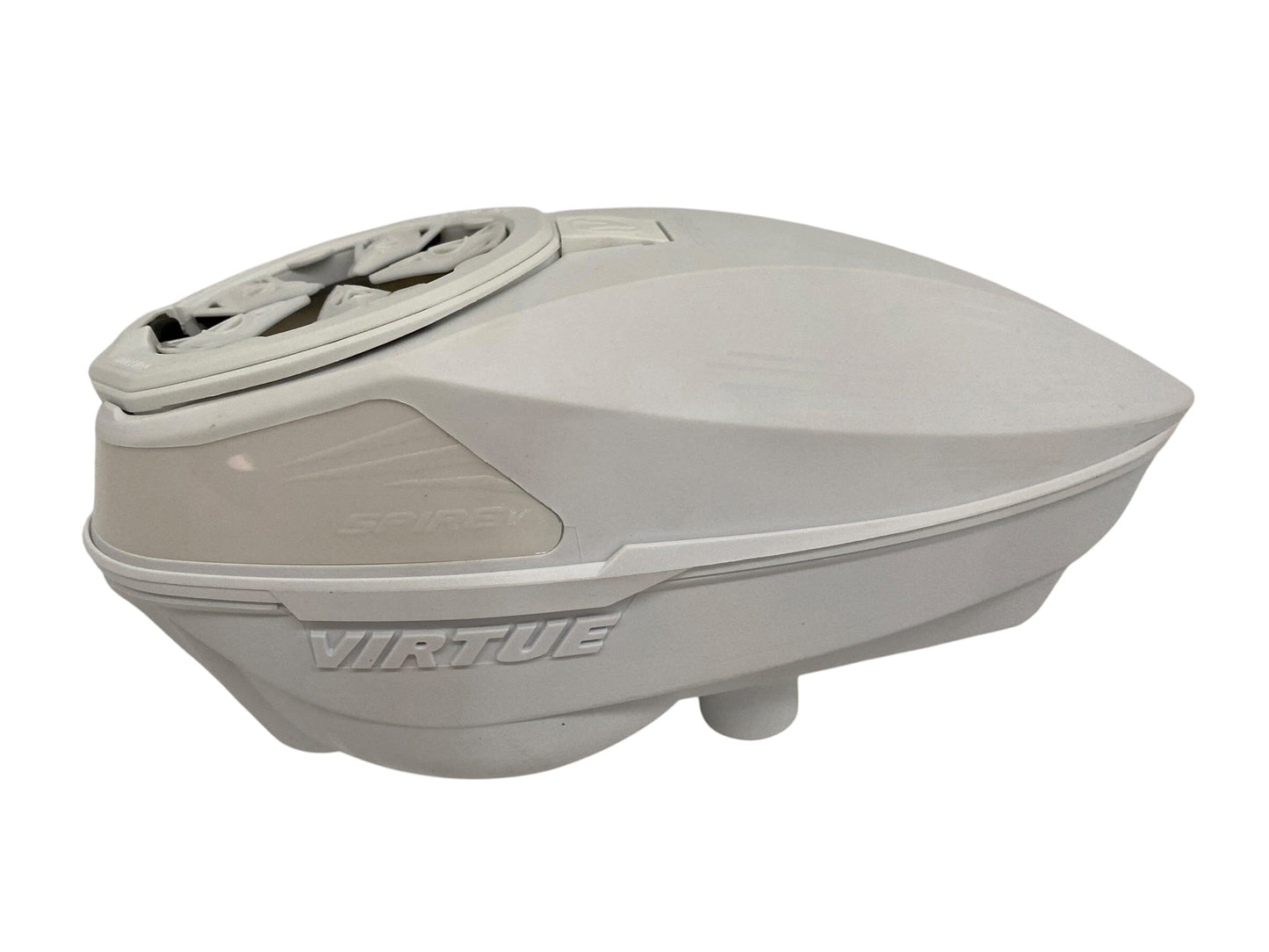 Used NEW Virtue Spire 5 Paintball Loader - Ghost (White) Paintball Gun from CPXBrosPaintball Buy/Sell/Trade Paintball Markers, New Paintball Guns, Paintball Hoppers, Paintball Masks, and Hormesis Headbands