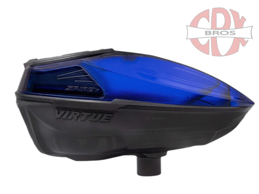Used NEW Virtue Spire V Loader - Dust Crystal Blue Black - Limited Edition Paintball Gun from CPXBrosPaintball Buy/Sell/Trade Paintball Markers, New Paintball Guns, Paintball Hoppers, Paintball Masks, and Hormesis Headbands