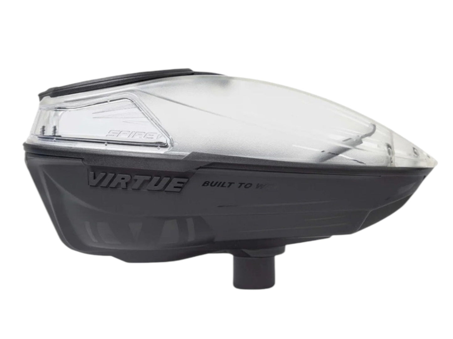 Used NEW Virtue Spire V Paintball Loader - Limited Edition Dust Crystal Clear Paintball Gun from CPXBrosPaintball Buy/Sell/Trade Paintball Markers, New Paintball Guns, Paintball Hoppers, Paintball Masks, and Hormesis Headbands