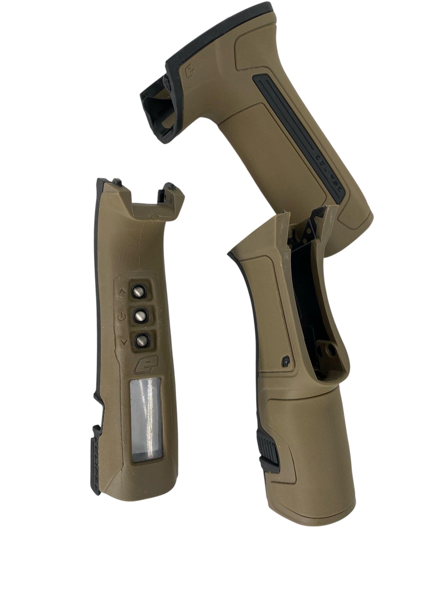 Used Planet Eclipse Cs2 Grips - Brown Tan Paintball Gun from CPXBrosPaintball Buy/Sell/Trade Paintball Markers, New Paintball Guns, Paintball Hoppers, Paintball Masks, and Hormesis Headbands