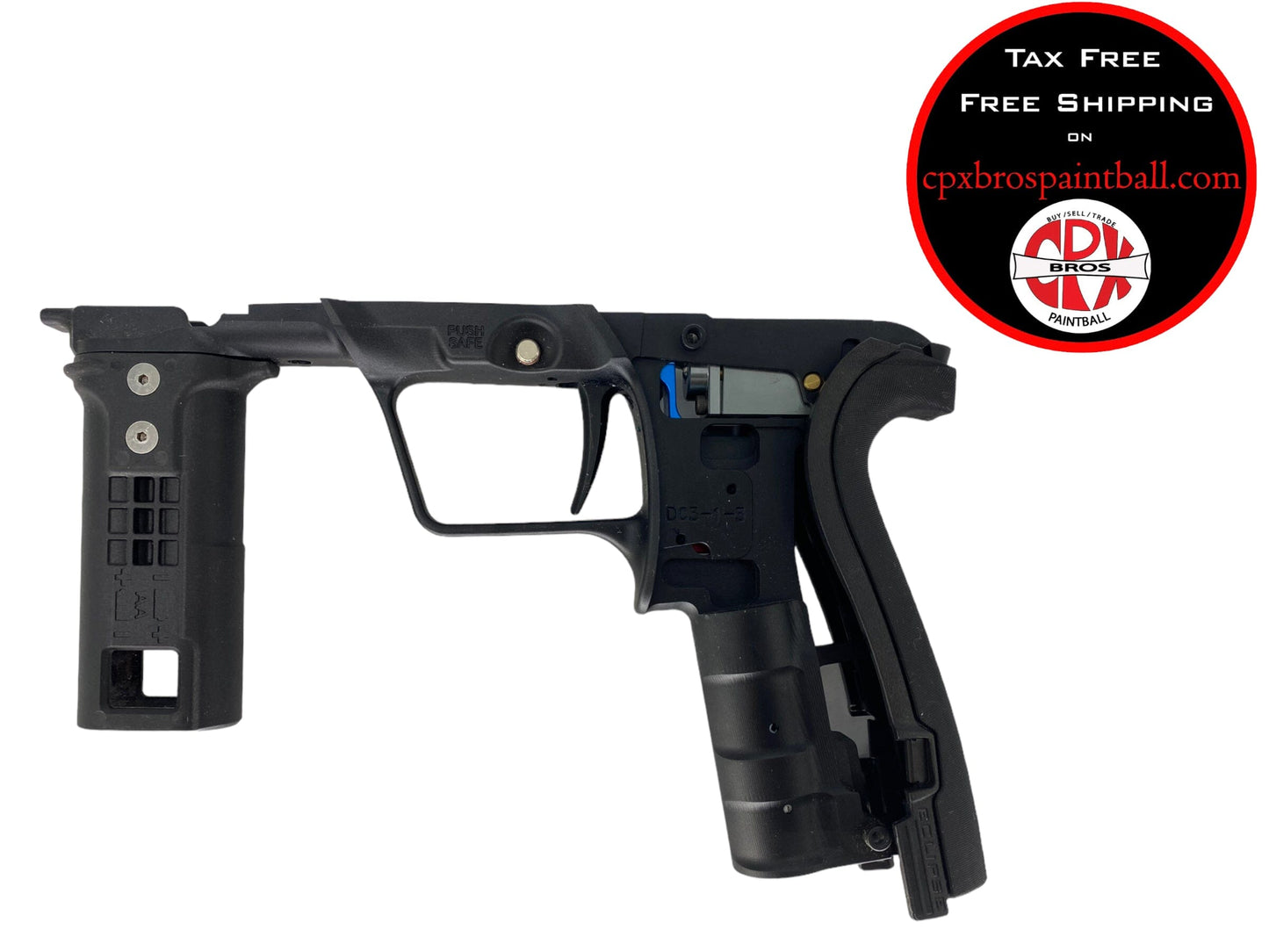 Used Planet Eclipse Cs2 Mech Frame Black Paintball Gun from CPXBrosPaintball Buy/Sell/Trade Paintball Markers, Paintball Hoppers, Paintball Masks, and Hormesis Headbands