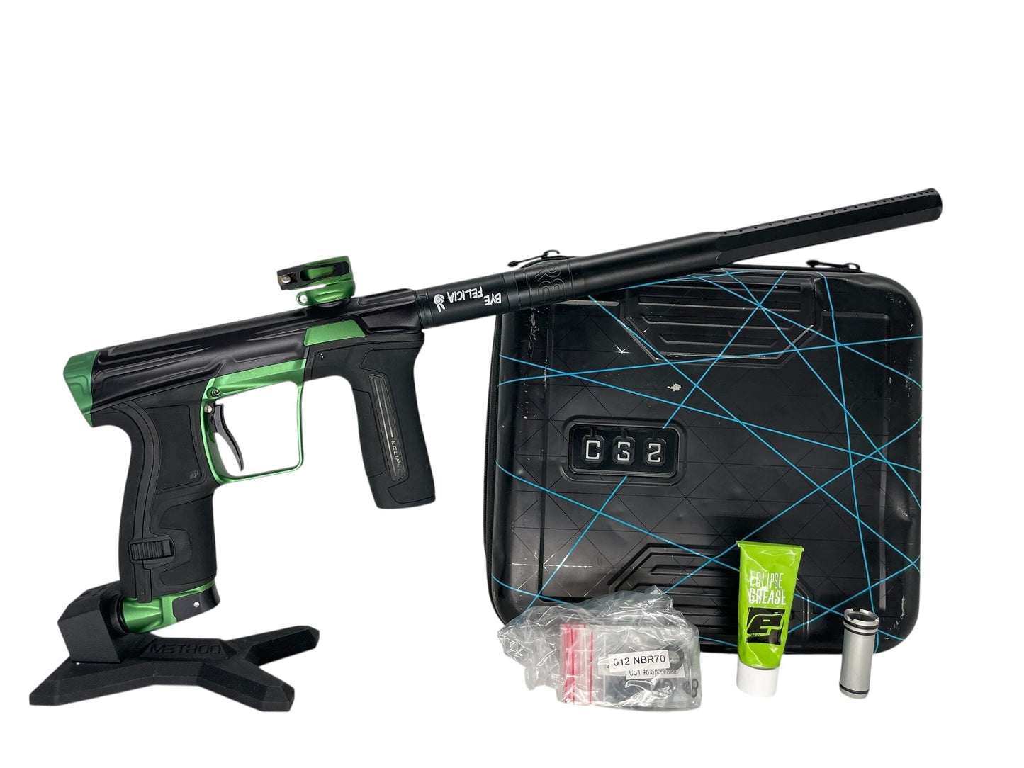 Used Planet Eclipse Cs2 Paintball Gun Black/Green Paintball Gun from CPXBrosPaintball Buy/Sell/Trade Paintball Markers, New Paintball Guns, Paintball Hoppers, Paintball Masks, and Hormesis Headbands