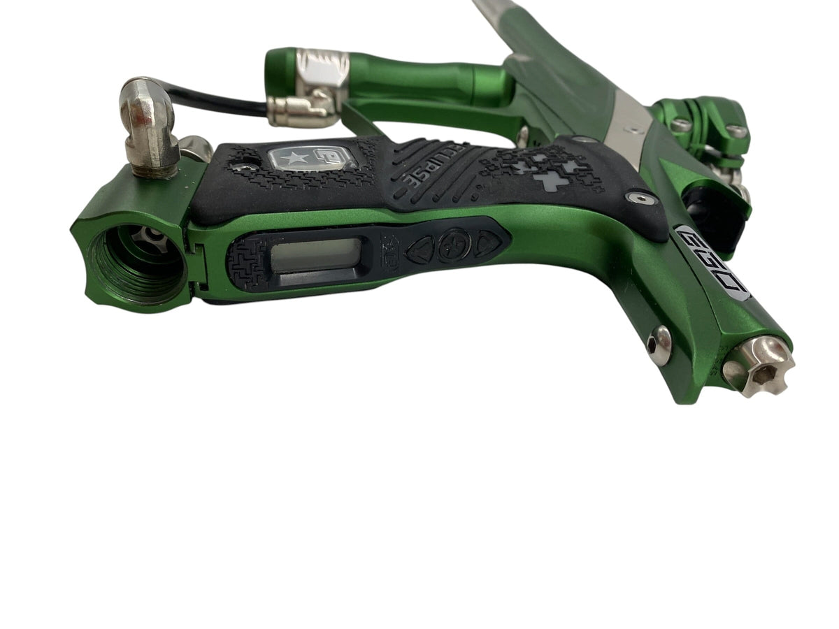 Used Planet Eclipse Ego 9 Paintball Gun Green/Silver Paintball Gun from CPXBrosPaintball Buy/Sell/Trade Paintball Markers, New Paintball Guns, Paintball Hoppers, Paintball Masks, and Hormesis Headbands
