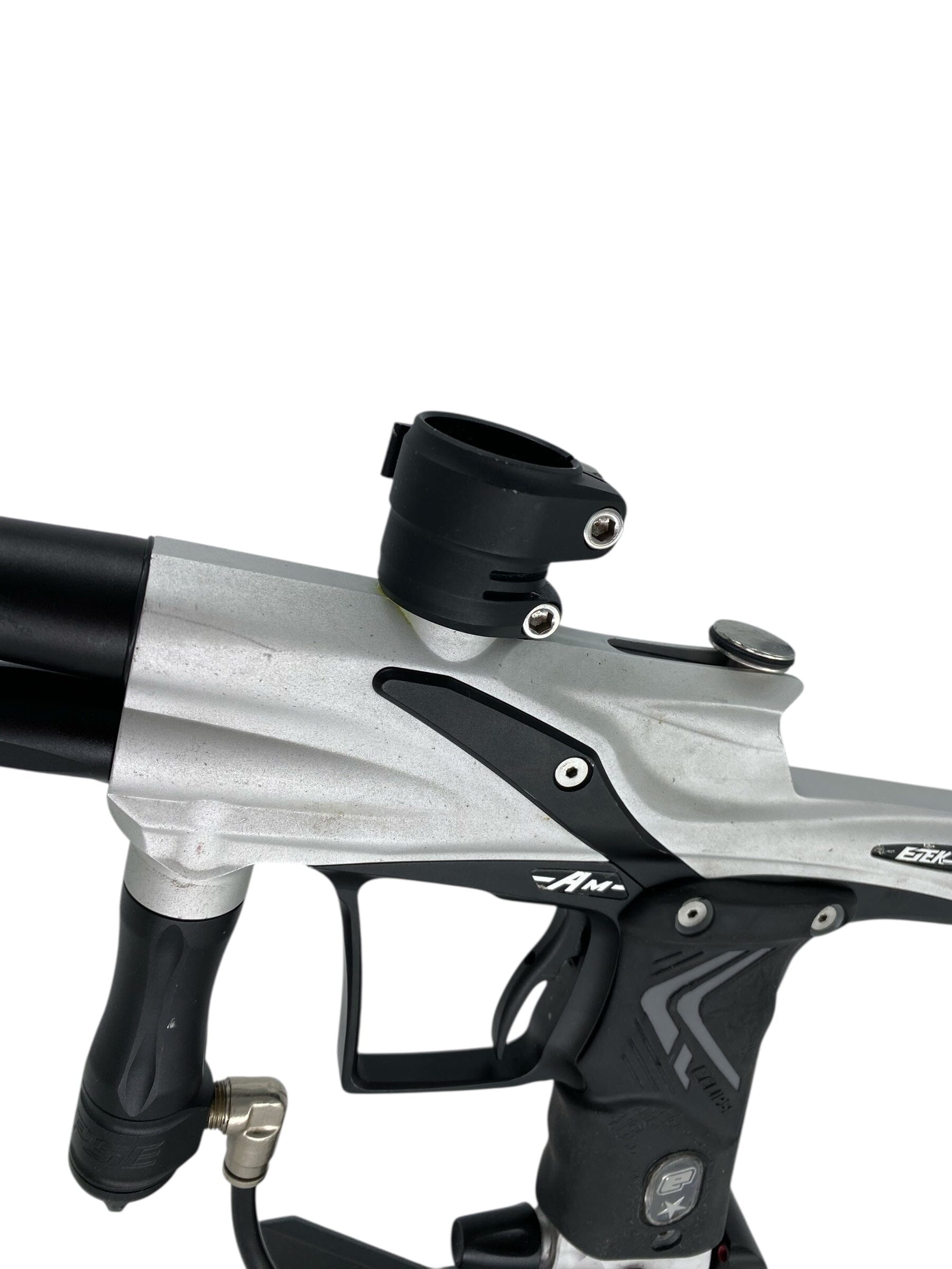 Used Planet Eclipse Etek 3 Paintball Gun Silver/Black Paintball Gun from CPXBrosPaintball Buy/Sell/Trade Paintball Markers, New Paintball Guns, Paintball Hoppers, Paintball Masks, and Hormesis Headbands