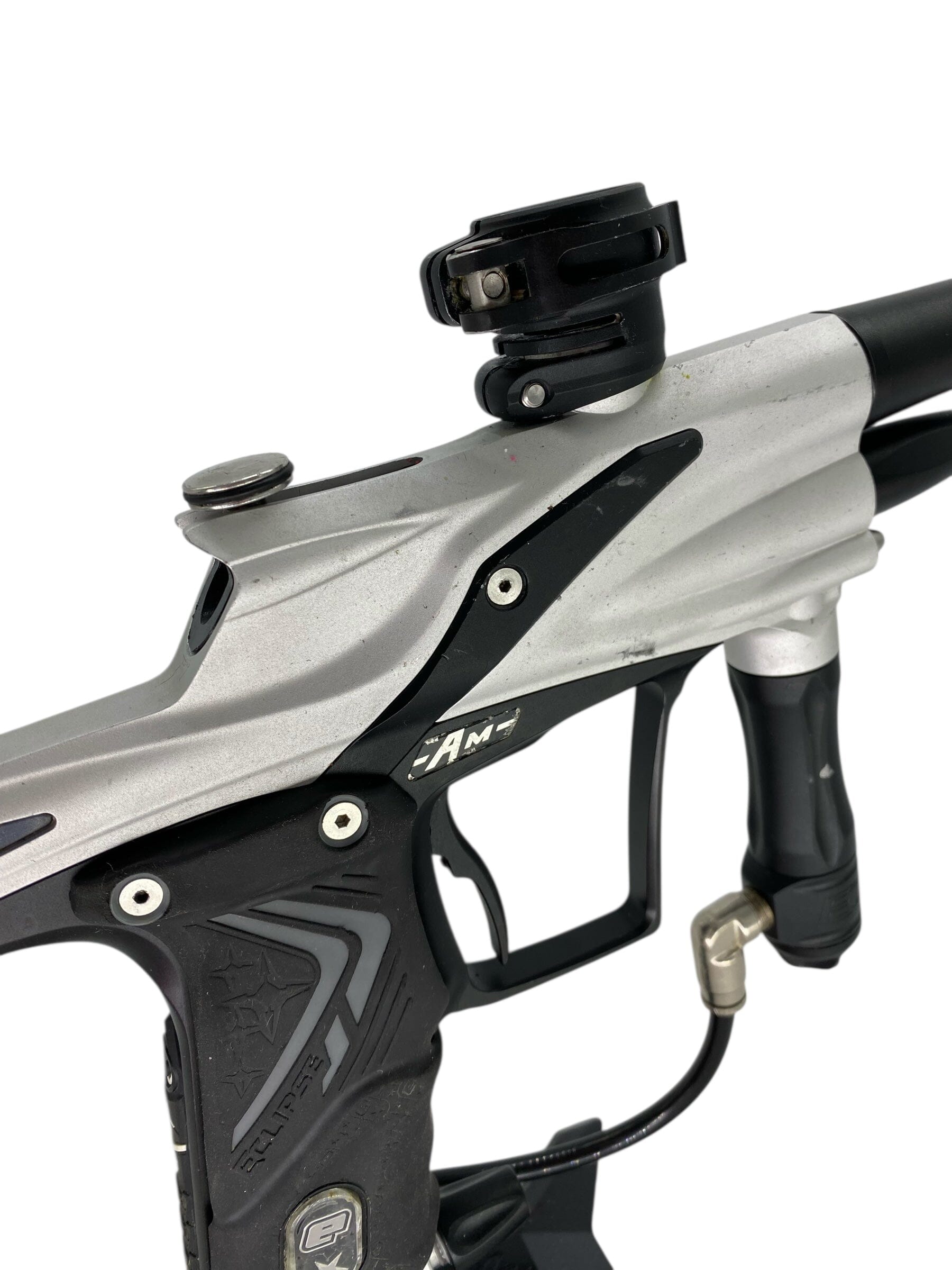 Used Planet Eclipse Etek 3 Paintball Gun Silver/Black Paintball Gun from CPXBrosPaintball Buy/Sell/Trade Paintball Markers, New Paintball Guns, Paintball Hoppers, Paintball Masks, and Hormesis Headbands
