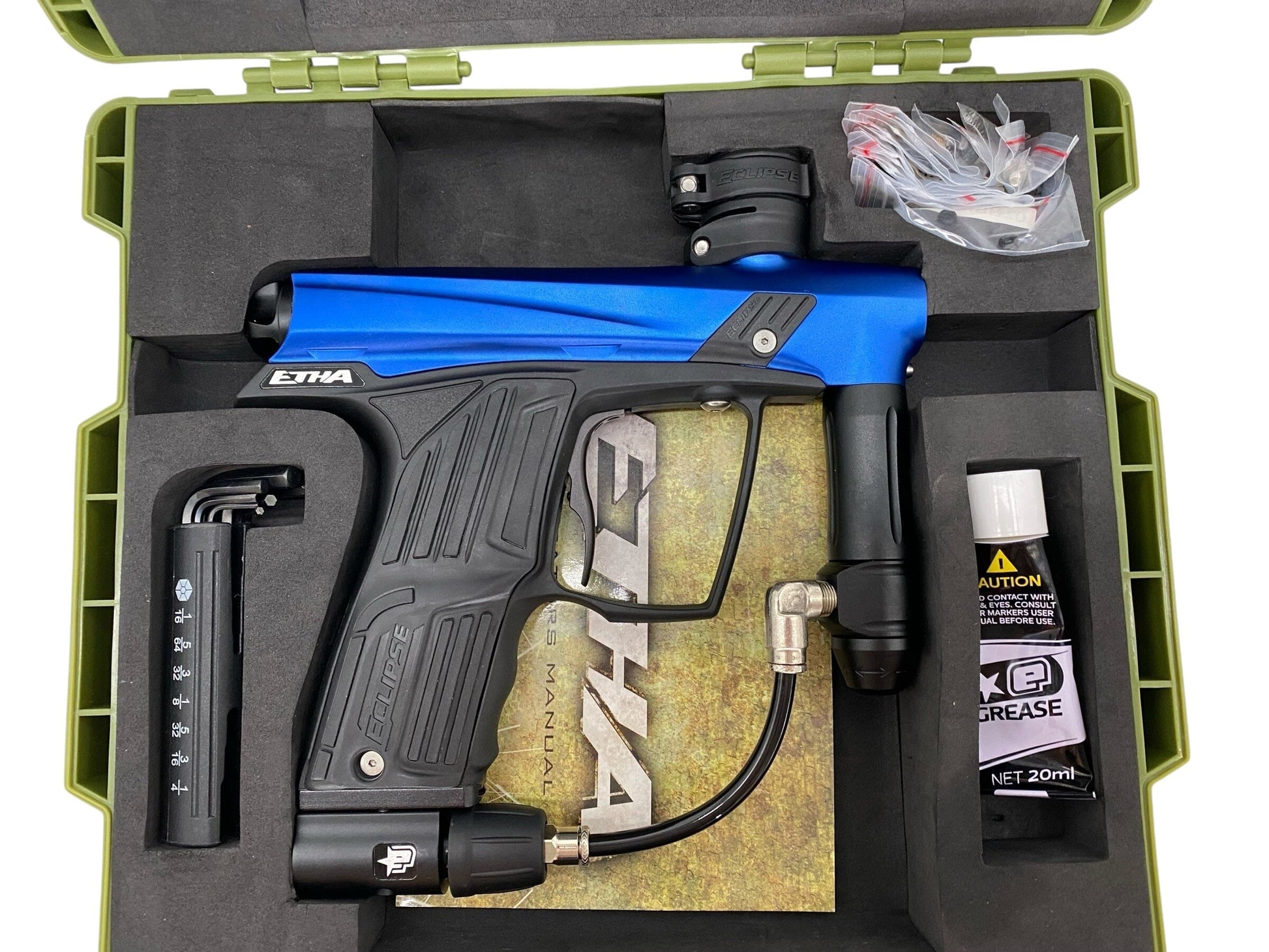 Used Planet Eclipse Etha Paintball Gun Blue/Black Paintball Gun from CPXBrosPaintball Buy/Sell/Trade Paintball Markers, New Paintball Guns, Paintball Hoppers, Paintball Masks, and Hormesis Headbands