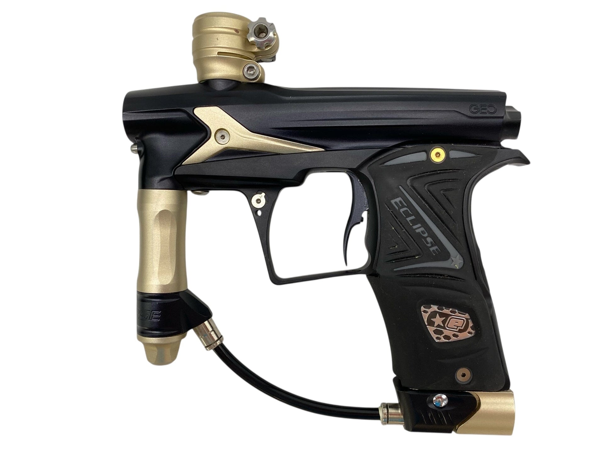 Used Planet Eclipse Geo 3 Paintball Gun Black/Gold Paintball Gun from CPXBrosPaintball Buy/Sell/Trade Paintball Markers, New Paintball Guns, Paintball Hoppers, Paintball Masks, and Hormesis Headbands