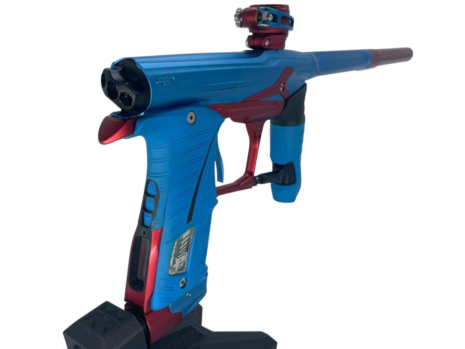 Used Planet Eclipse Geo 3.1 Paintball Gun Blue/Red Paintball Gun from CPXBrosPaintball Buy/Sell/Trade Paintball Markers, New Paintball Guns, Paintball Hoppers, Paintball Masks, and Hormesis Headbands