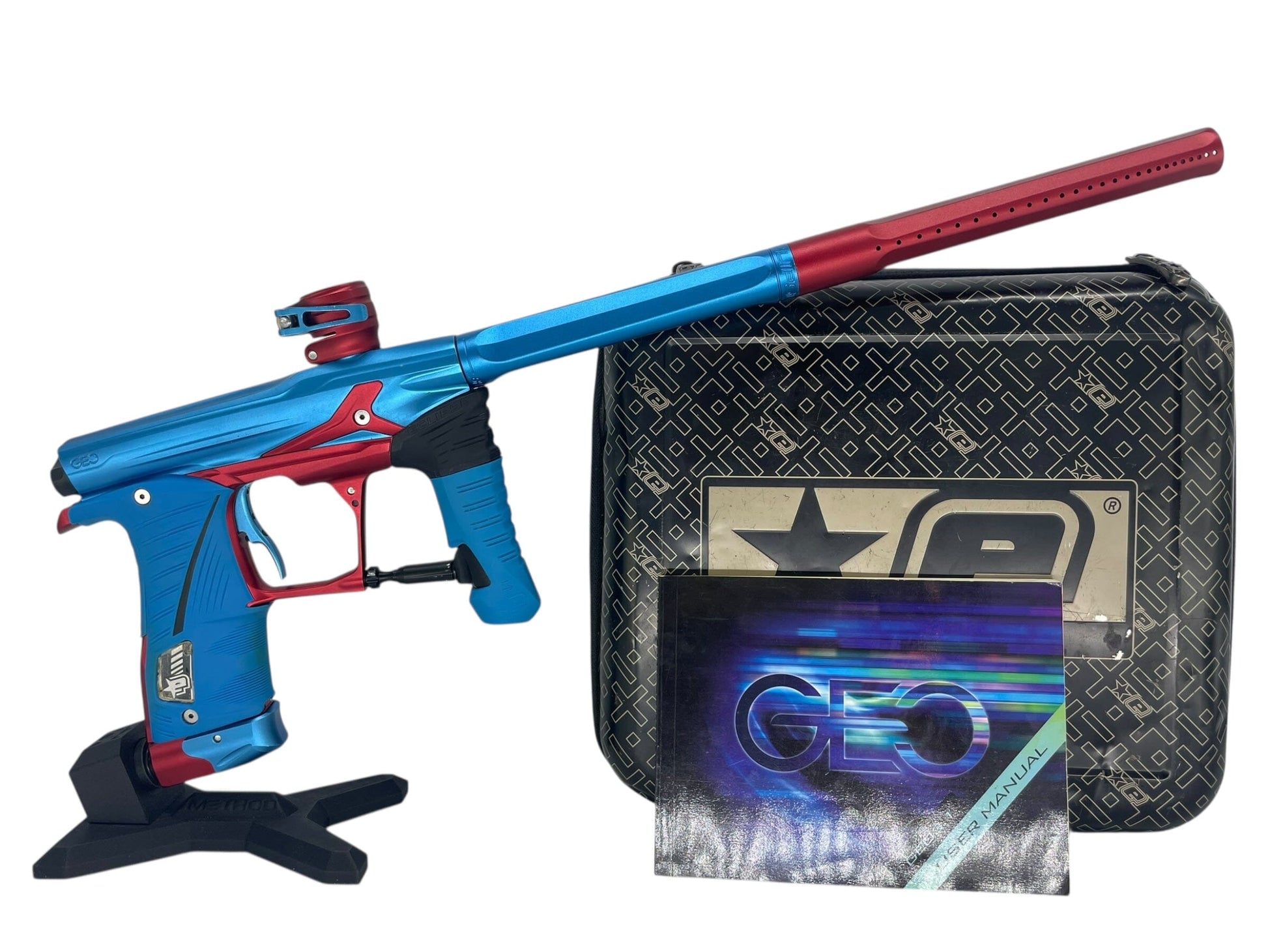 Used Planet Eclipse Geo 3.1 Paintball Gun Blue/Red Paintball Gun from CPXBrosPaintball Buy/Sell/Trade Paintball Markers, New Paintball Guns, Paintball Hoppers, Paintball Masks, and Hormesis Headbands