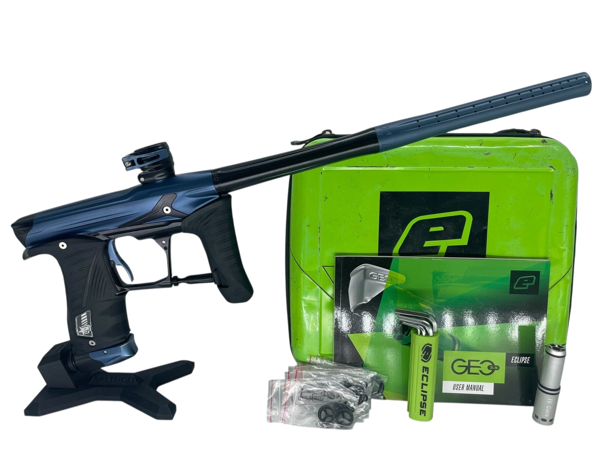 Used Planet Eclipse Geo 3.5 Paintball Gun Navy/Black Paintball Gun from CPXBrosPaintball Buy/Sell/Trade Paintball Markers, New Paintball Guns, Paintball Hoppers, Paintball Masks, and Hormesis Headbands