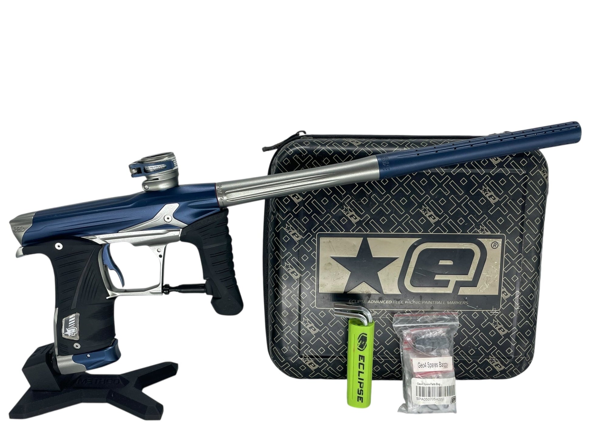 Used Planet Eclipse Geo 3.5 Paintball Gun Navy/Grey Paintball Gun from CPXBrosPaintball Buy/Sell/Trade Paintball Markers, New Paintball Guns, Paintball Hoppers, Paintball Masks, and Hormesis Headbands