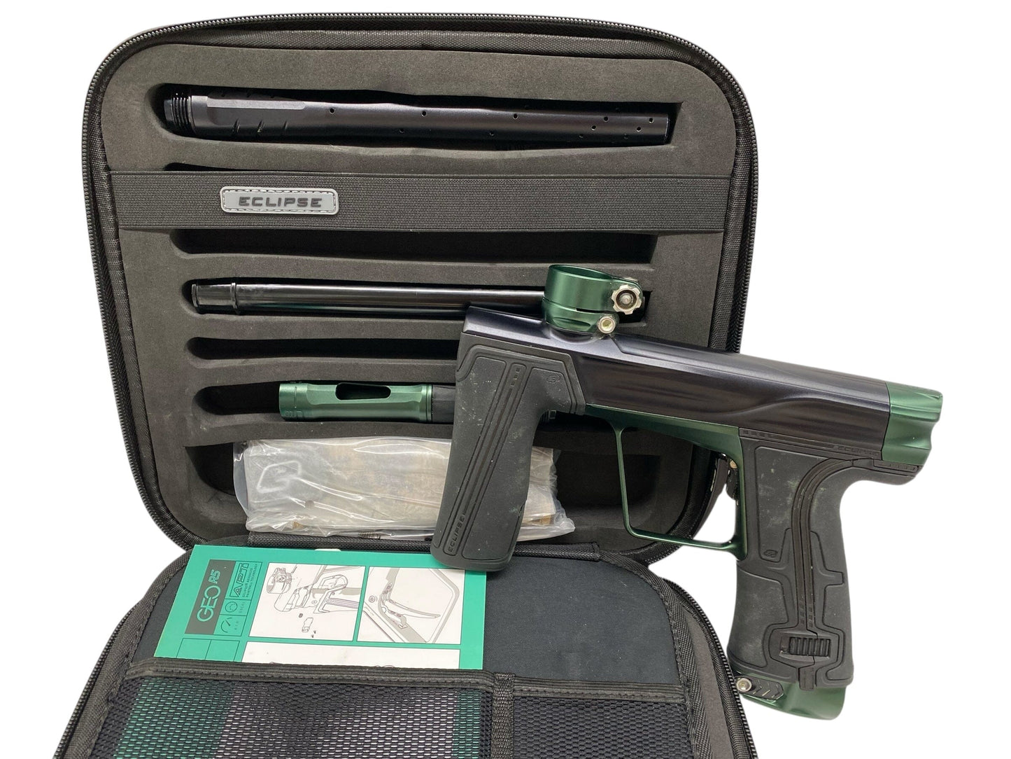 Used Planet Eclipse Geo R5 Paintball Gun Black/Olive Paintball Gun from CPXBrosPaintball Buy/Sell/Trade Paintball Markers, New Paintball Guns, Paintball Hoppers, Paintball Masks, and Hormesis Headbands
