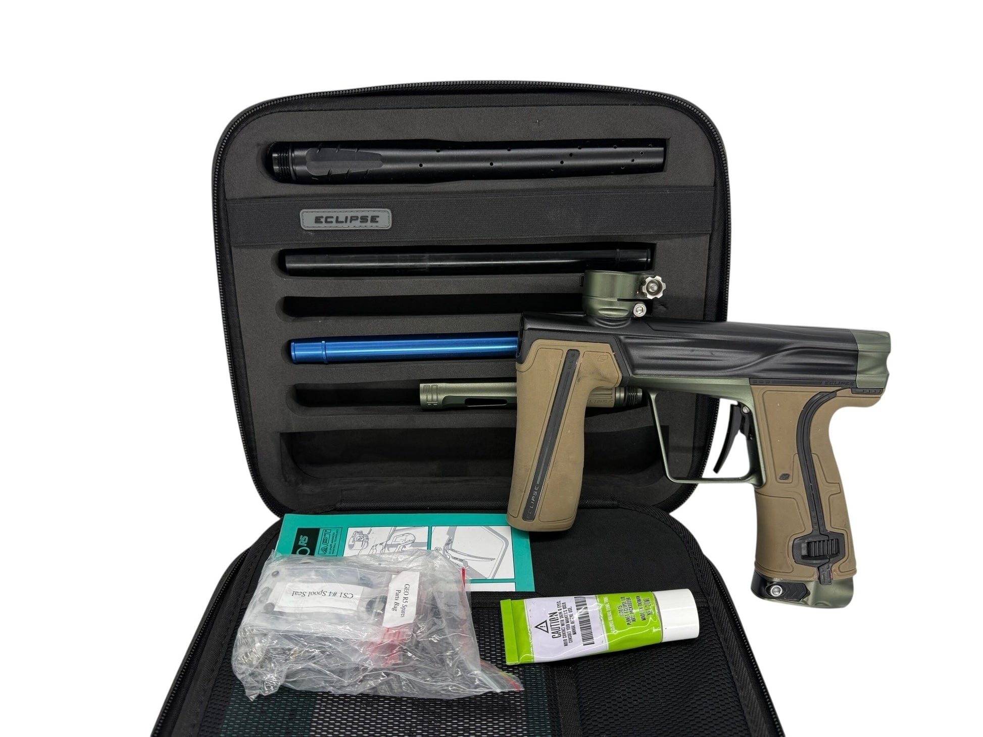 Used Planet Eclipse Geo R5 Paintball Gun Black/Olive Paintball Gun from CPXBrosPaintball Buy/Sell/Trade Paintball Markers, New Paintball Guns, Paintball Hoppers, Paintball Masks, and Hormesis Headbands