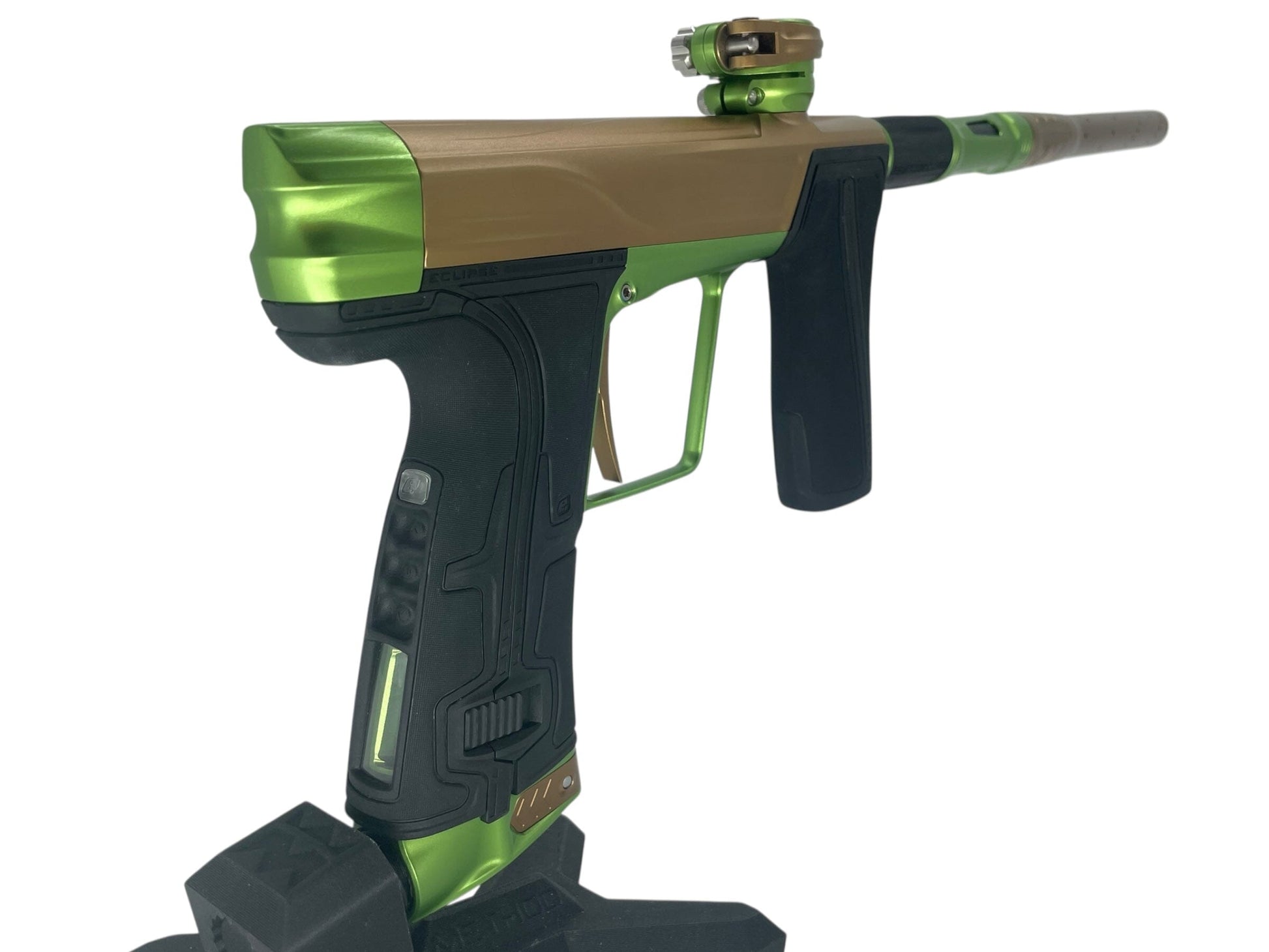 Used Planet Eclipse Geo R5 Paintball Gun Bronze/Green Paintball Gun from CPXBrosPaintball Buy/Sell/Trade Paintball Markers, New Paintball Guns, Paintball Hoppers, Paintball Masks, and Hormesis Headbands