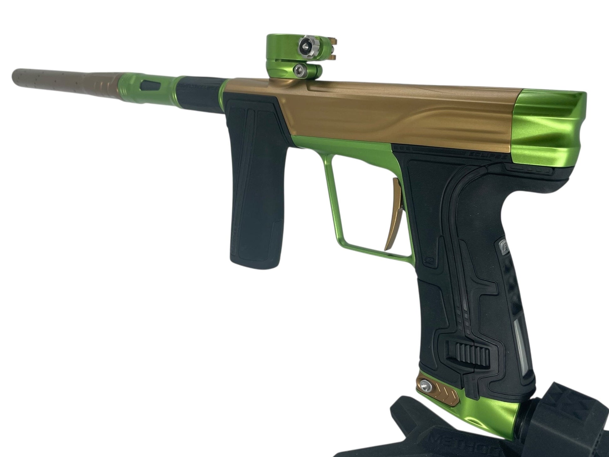 Used Planet Eclipse Geo R5 Paintball Gun Bronze/Green Paintball Gun from CPXBrosPaintball Buy/Sell/Trade Paintball Markers, New Paintball Guns, Paintball Hoppers, Paintball Masks, and Hormesis Headbands