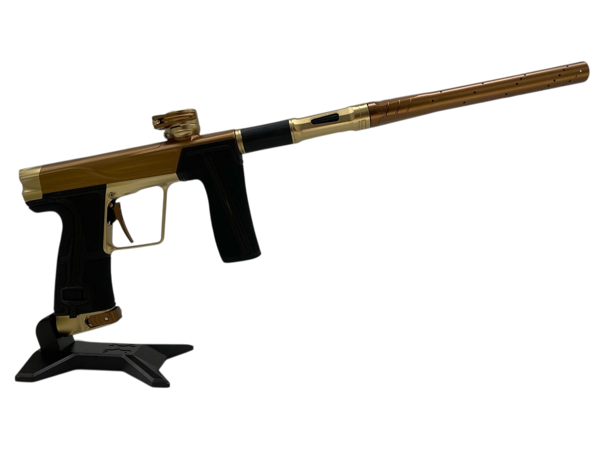 Used Planet Eclipse Geo R5 Paintball Gun Bronze/Sandstone Paintball Gun from CPXBrosPaintball Buy/Sell/Trade Paintball Markers, New Paintball Guns, Paintball Hoppers, Paintball Masks, and Hormesis Headbands