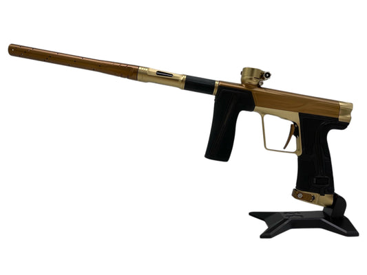 Used Planet Eclipse Geo R5 Paintball Gun Bronze/Sandstone Paintball Gun from CPXBrosPaintball Buy/Sell/Trade Paintball Markers, New Paintball Guns, Paintball Hoppers, Paintball Masks, and Hormesis Headbands