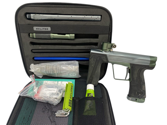 Used Planet Eclipse Geo R5 Paintball Gun Grey/Olive Paintball Gun from CPXBrosPaintball Buy/Sell/Trade Paintball Markers, New Paintball Guns, Paintball Hoppers, Paintball Masks, and Hormesis Headbands