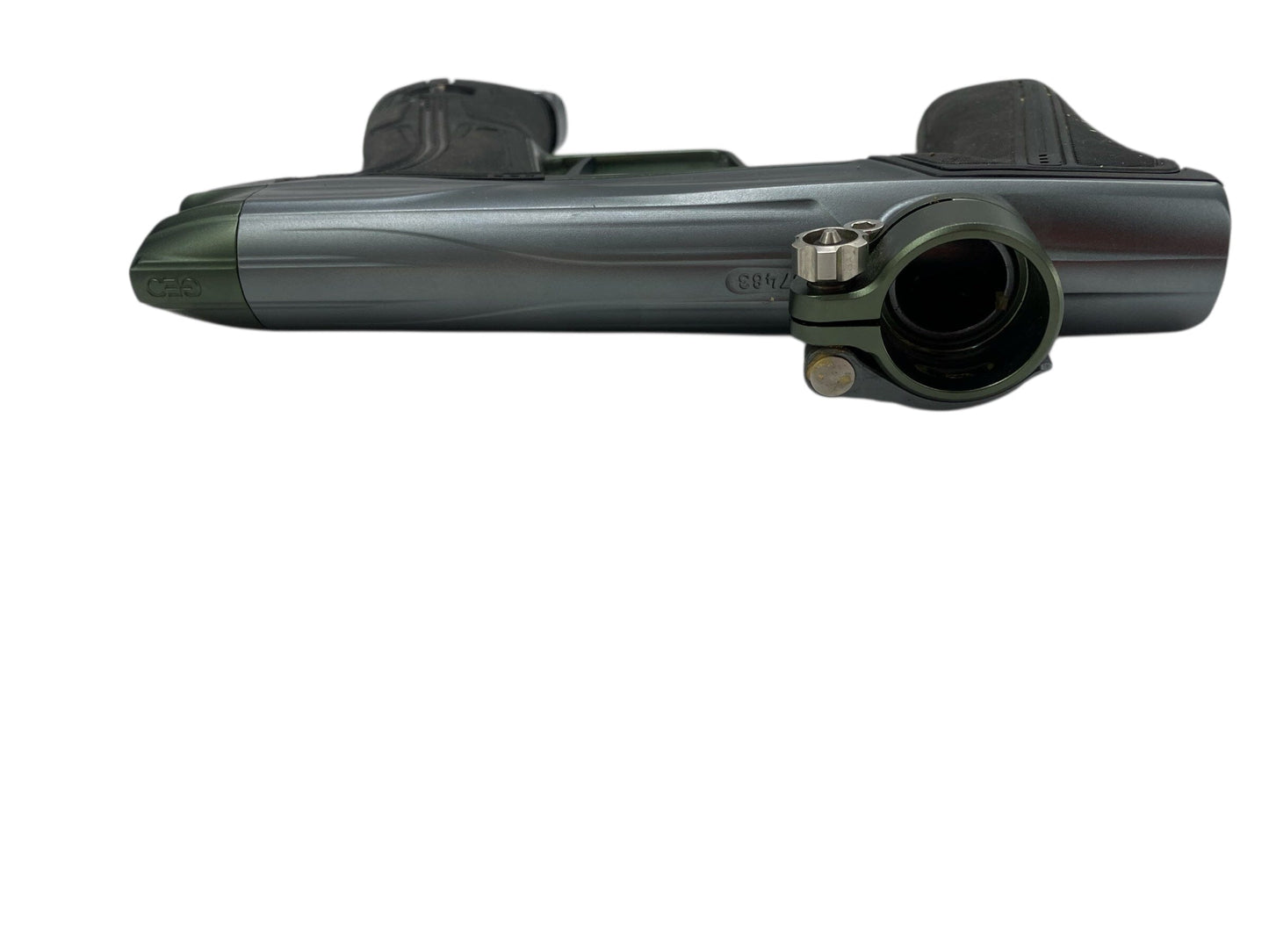 Used Planet Eclipse Geo R5 Paintball Gun Grey/Olive Paintball Gun from CPXBrosPaintball Buy/Sell/Trade Paintball Markers, New Paintball Guns, Paintball Hoppers, Paintball Masks, and Hormesis Headbands