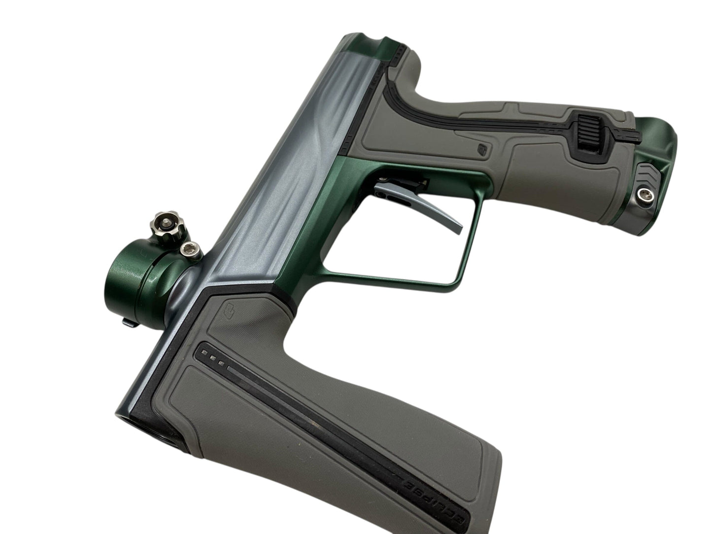 Used Planet Eclipse Geo R5 Paintball Gun Grey/Olive Paintball Gun from CPXBrosPaintball Buy/Sell/Trade Paintball Markers, New Paintball Guns, Paintball Hoppers, Paintball Masks, and Hormesis Headbands