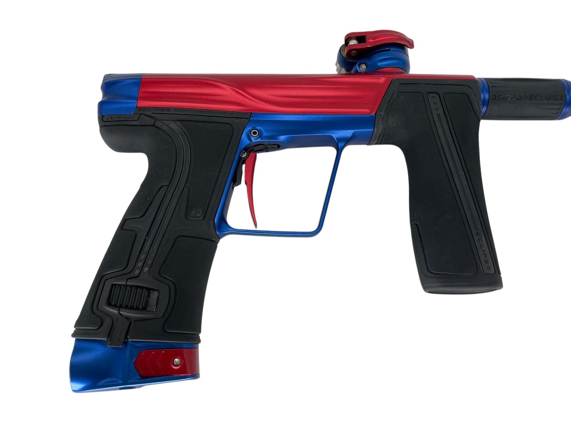 Used Planet Eclipse Geo R5 Paintball Gun Red/Blue Paintball Gun from CPXBrosPaintball Buy/Sell/Trade Paintball Markers, New Paintball Guns, Paintball Hoppers, Paintball Masks, and Hormesis Headbands