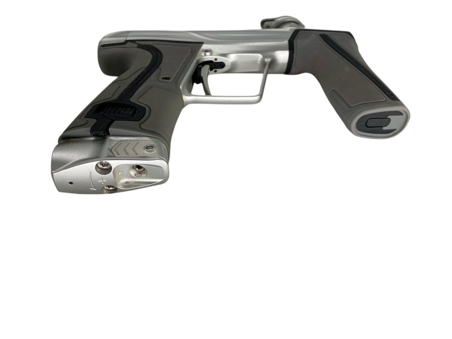 Used Planet Eclipse Geo R5 Paintball Gun Silver Paintball Gun from CPXBrosPaintball Buy/Sell/Trade Paintball Markers, New Paintball Guns, Paintball Hoppers, Paintball Masks, and Hormesis Headbands