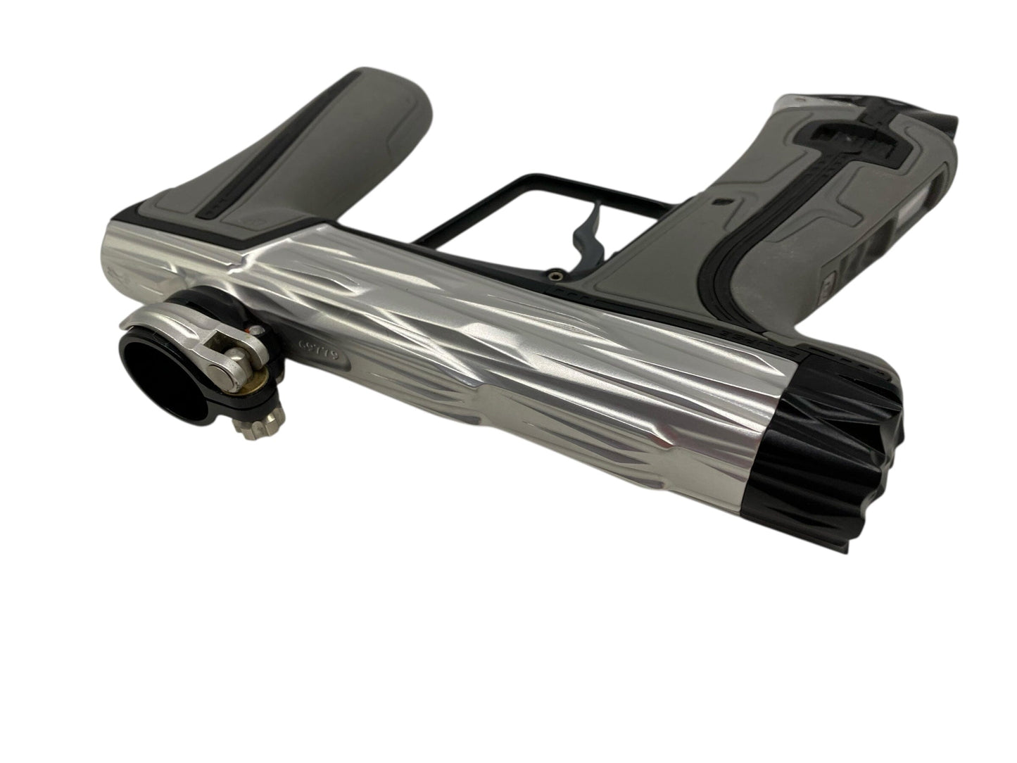 Used Planet Eclipse Geo R5 Razr Paintball Gun Silver/Black Paintball Gun from CPXBrosPaintball Buy/Sell/Trade Paintball Markers, New Paintball Guns, Paintball Hoppers, Paintball Masks, and Hormesis Headbands