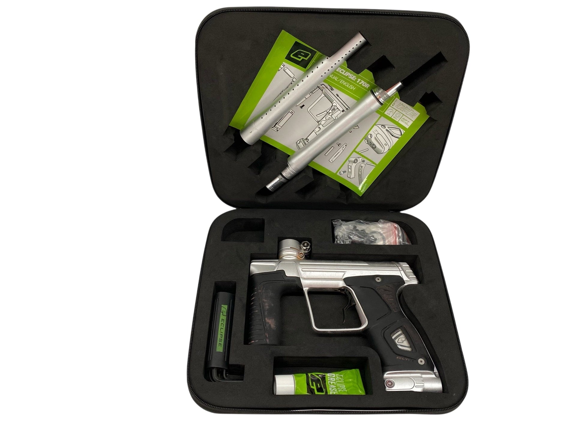 Used Planet Eclipse Gtek 170r Paintball Gun Silver Paintball Gun from CPXBrosPaintball Buy/Sell/Trade Paintball Markers, New Paintball Guns, Paintball Hoppers, Paintball Masks, and Hormesis Headbands