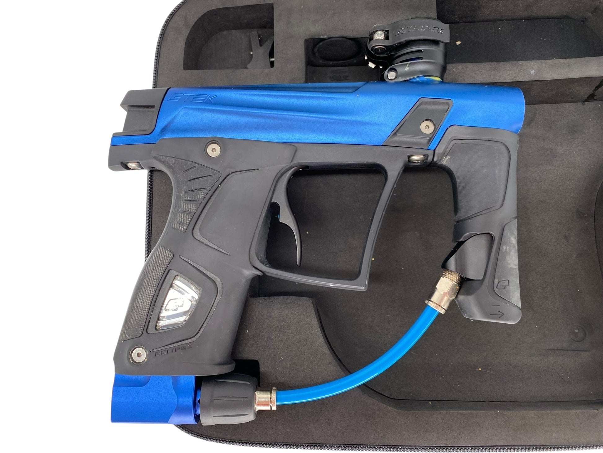 Used Planet Eclipse Gtek Paintball Gun Blue/Black Paintball Gun from CPXBrosPaintball Buy/Sell/Trade Paintball Markers, New Paintball Guns, Paintball Hoppers, Paintball Masks, and Hormesis Headbands