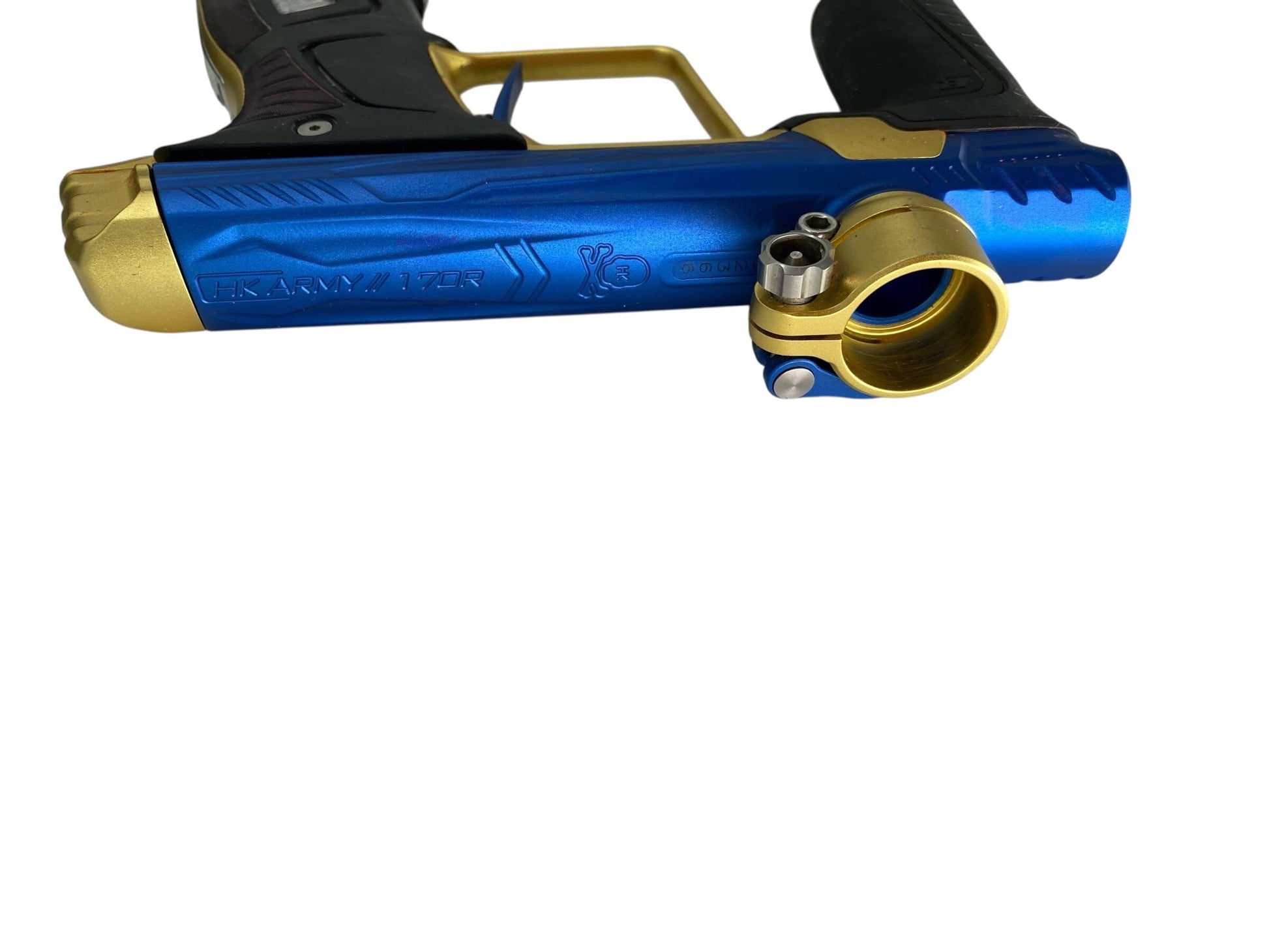 Used Planet Eclipse Hk Army Gtek 170r Paintball Gun Blue/Gold Paintball Gun from CPXBrosPaintball Buy/Sell/Trade Paintball Markers, New Paintball Guns, Paintball Hoppers, Paintball Masks, and Hormesis Headbands