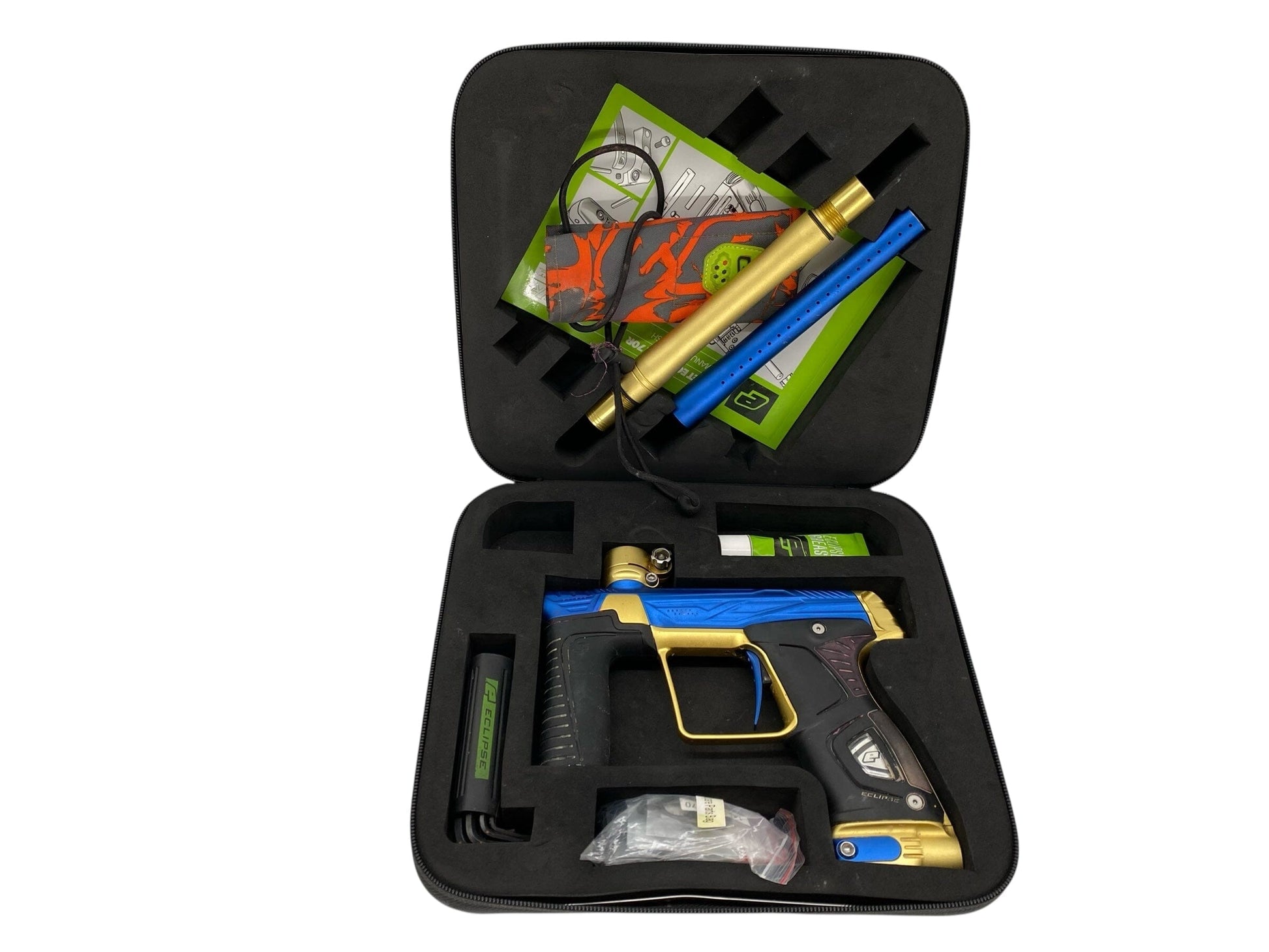 Used Planet Eclipse Hk Army Gtek 170r Paintball Gun Blue/Gold Paintball Gun from CPXBrosPaintball Buy/Sell/Trade Paintball Markers, New Paintball Guns, Paintball Hoppers, Paintball Masks, and Hormesis Headbands