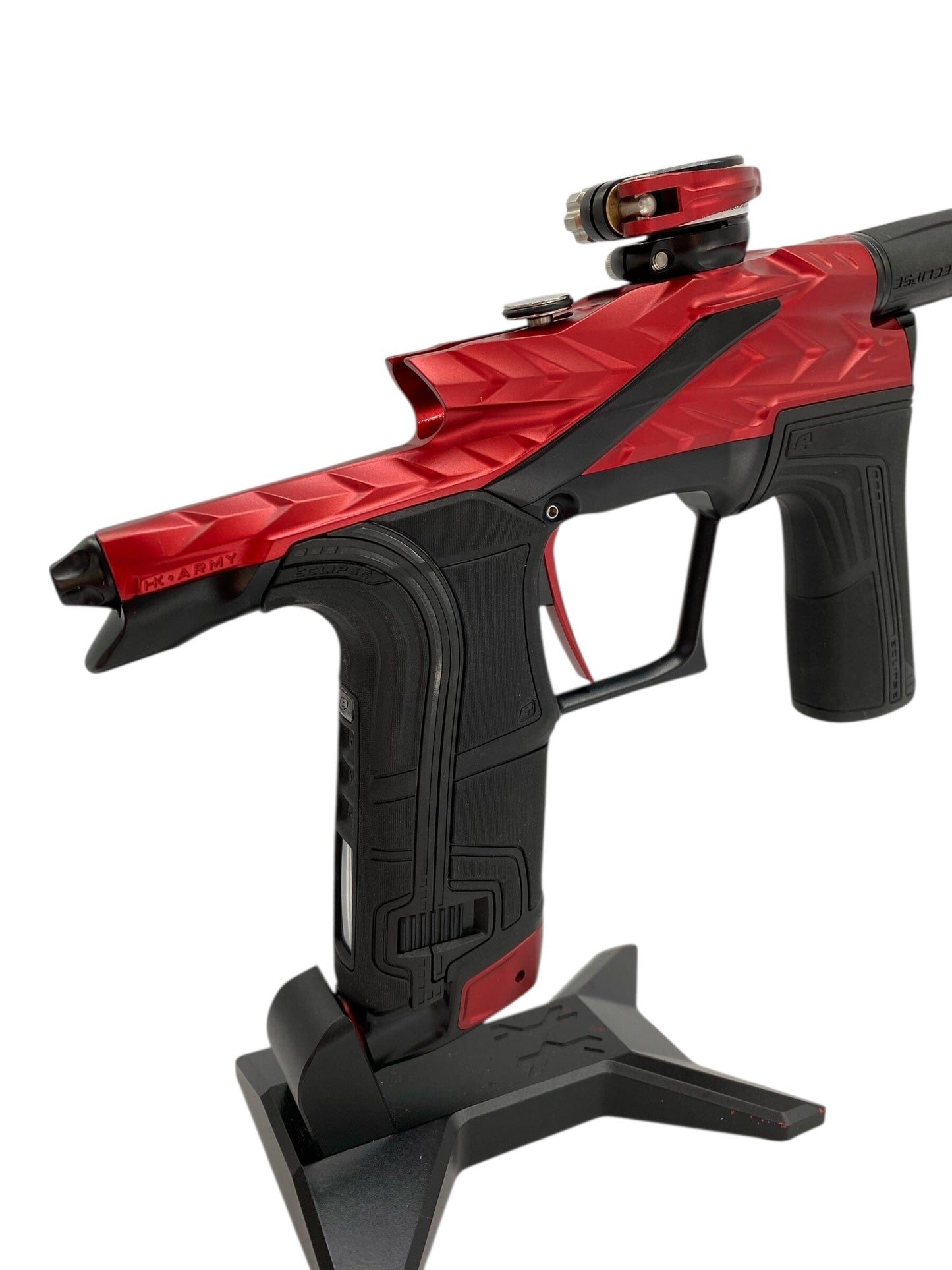 Used Planet Eclipse Hk Fossil Lv2 Paintball Gun Red/Black Paintball Gun from CPXBrosPaintball Buy/Sell/Trade Paintball Markers, New Paintball Guns, Paintball Hoppers, Paintball Masks, and Hormesis Headbands