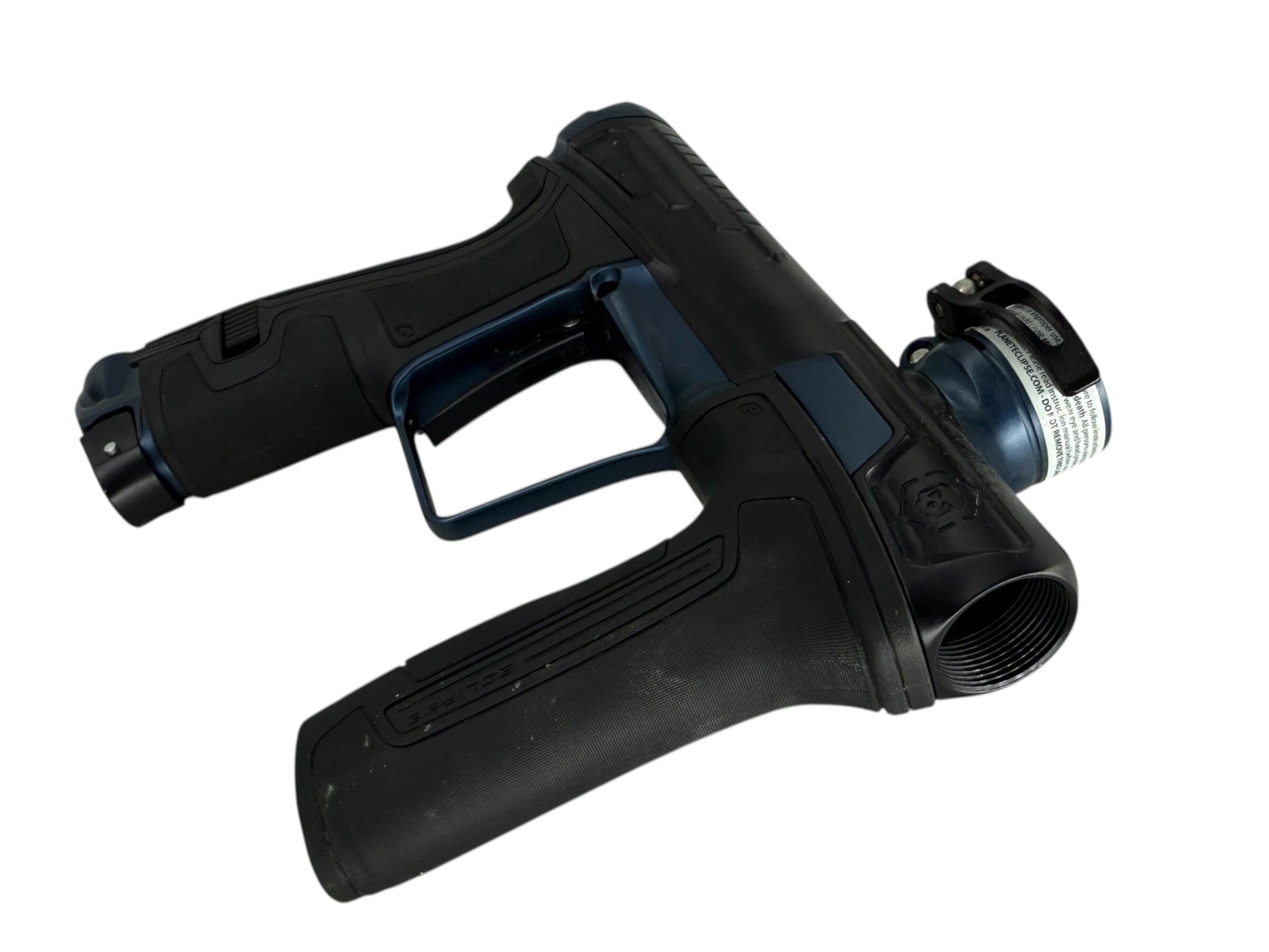 Used Planet Eclipse Infamous Cs2 Paintball Gun Black/Blue Paintball Gun from CPXBrosPaintball Buy/Sell/Trade Paintball Markers, New Paintball Guns, Paintball Hoppers, Paintball Masks, and Hormesis Headbands