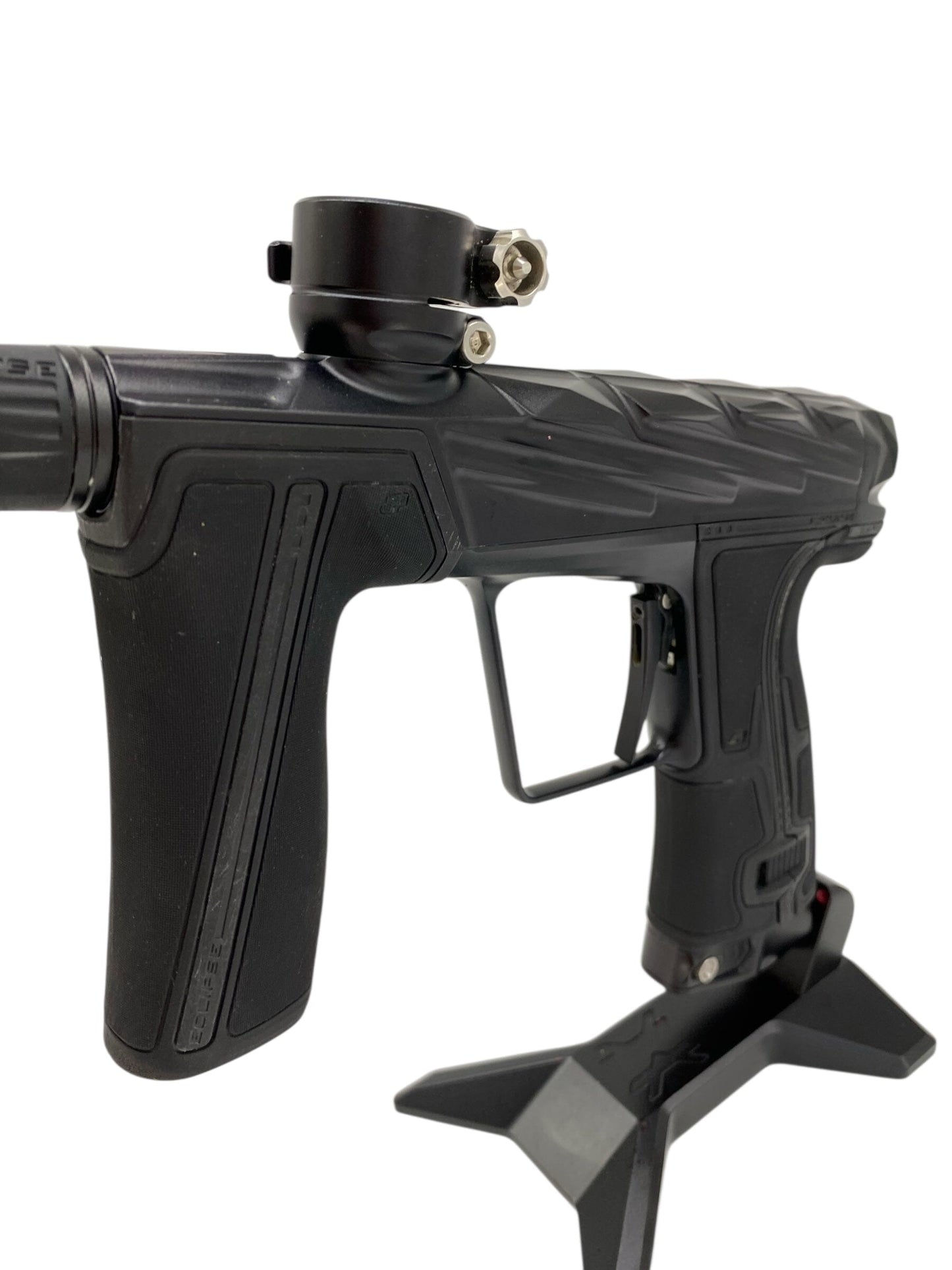 Used Planet Eclipse Infamous Geo R5 Paintball Gun Midnight Paintball Gun from CPXBrosPaintball Buy/Sell/Trade Paintball Markers, New Paintball Guns, Paintball Hoppers, Paintball Masks, and Hormesis Headbands