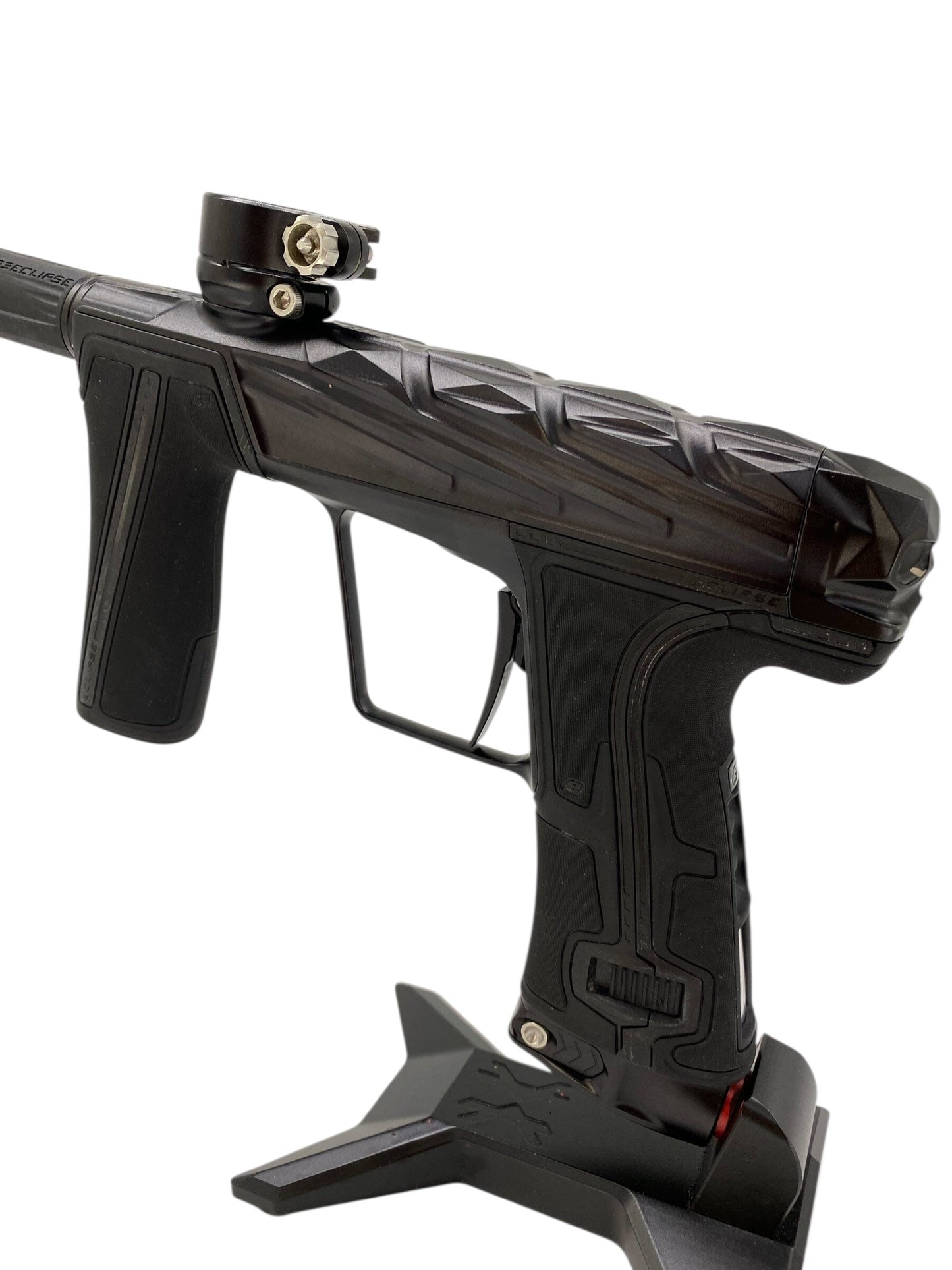 Used Planet Eclipse Infamous Geo R5 Paintball Gun Midnight Paintball Gun from CPXBrosPaintball Buy/Sell/Trade Paintball Markers, New Paintball Guns, Paintball Hoppers, Paintball Masks, and Hormesis Headbands