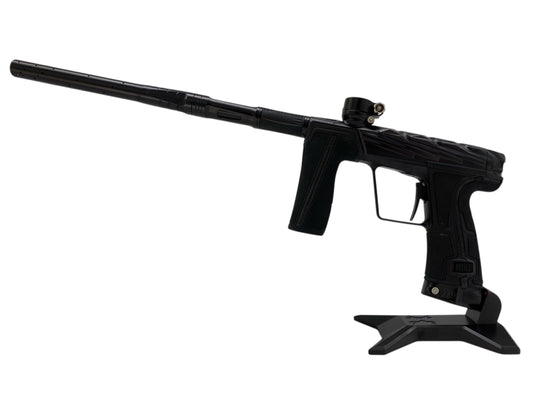 Used Planet Eclipse Infamous Geo R5 Paintball Gun Midnight Paintball Gun from CPXBrosPaintball Buy/Sell/Trade Paintball Markers, New Paintball Guns, Paintball Hoppers, Paintball Masks, and Hormesis Headbands