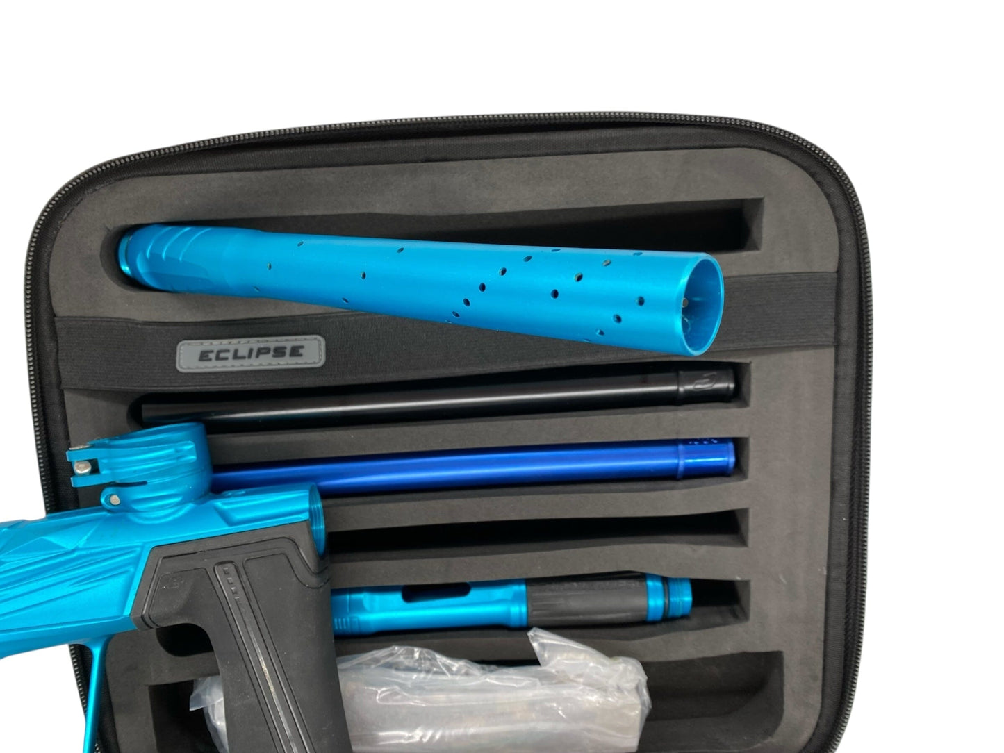 Used Planet Eclipse Infamous Geo R5 Paintball Gun Teal Paintball Gun from CPXBrosPaintball Buy/Sell/Trade Paintball Markers, New Paintball Guns, Paintball Hoppers, Paintball Masks, and Hormesis Headbands