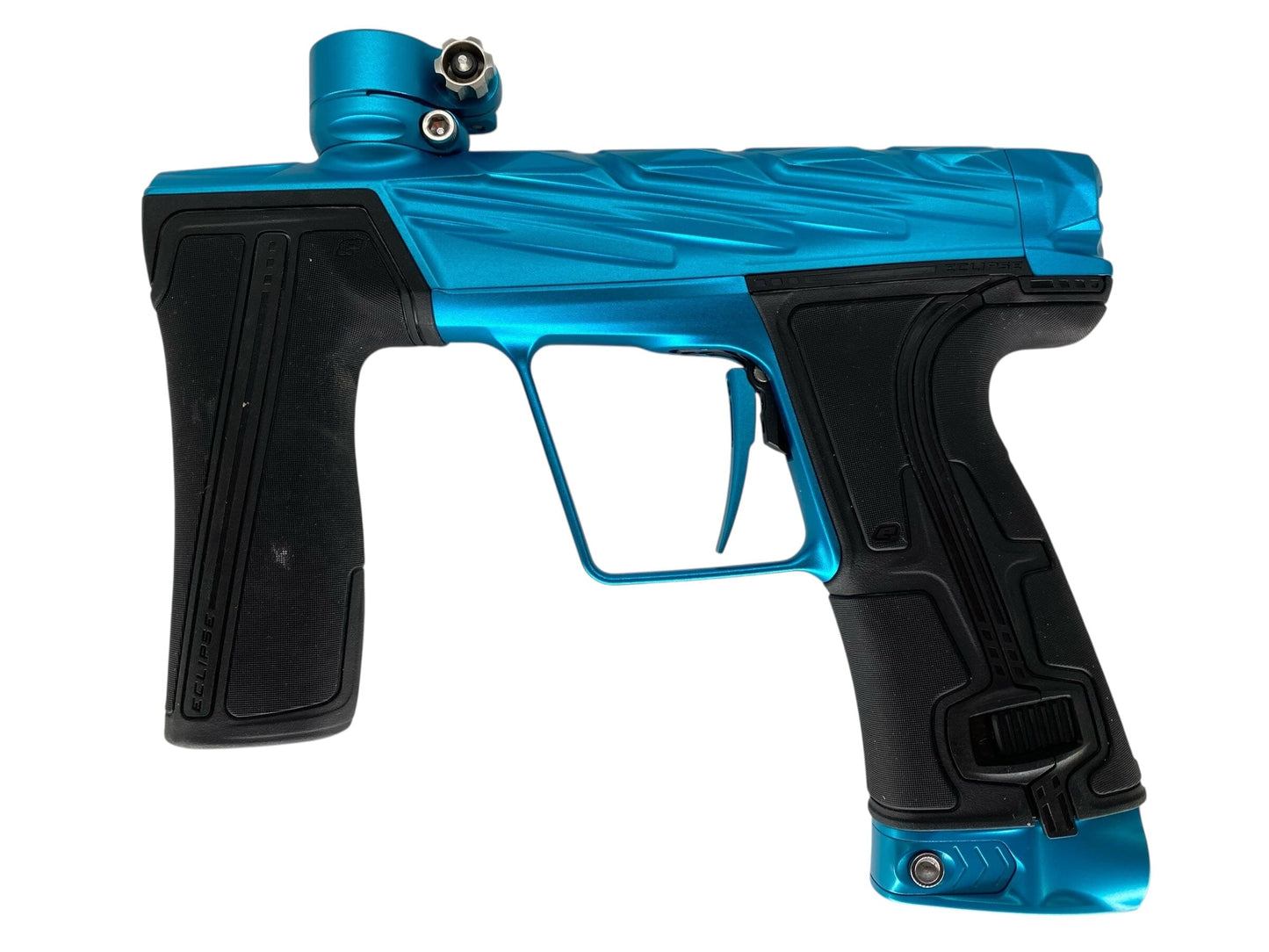 Used Planet Eclipse Infamous Geo R5 Paintball Gun Teal Paintball Gun from CPXBrosPaintball Buy/Sell/Trade Paintball Markers, New Paintball Guns, Paintball Hoppers, Paintball Masks, and Hormesis Headbands