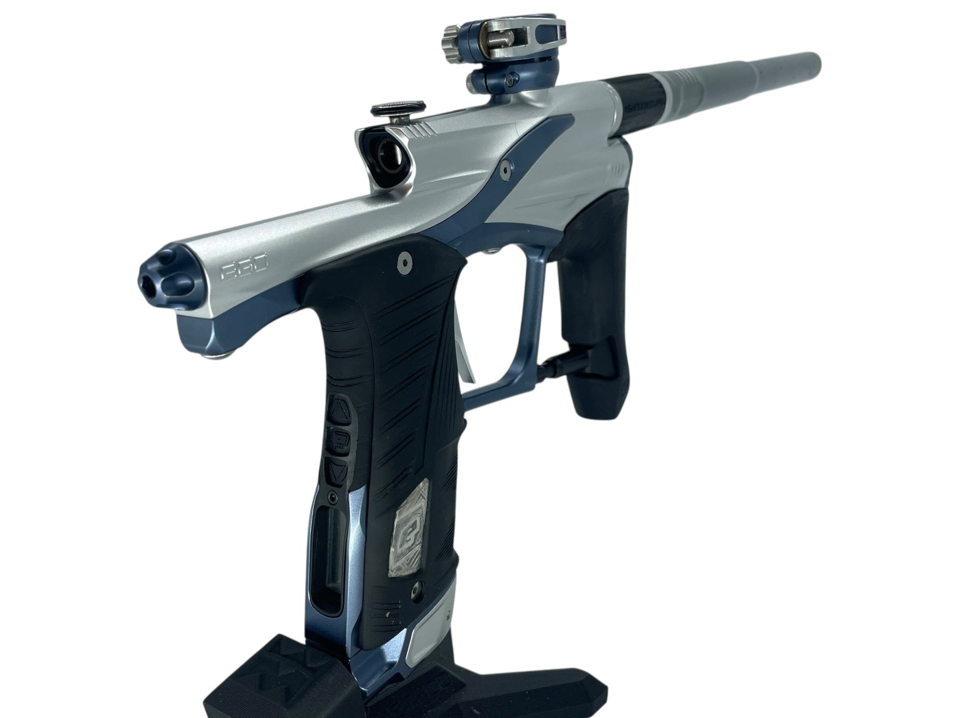 Used Planet Eclipse LV1.6 Paintball Gun Silver/Blue Paintball Gun from CPXBrosPaintball Buy/Sell/Trade Paintball Markers, New Paintball Guns, Paintball Hoppers, Paintball Masks, and Hormesis Headbands