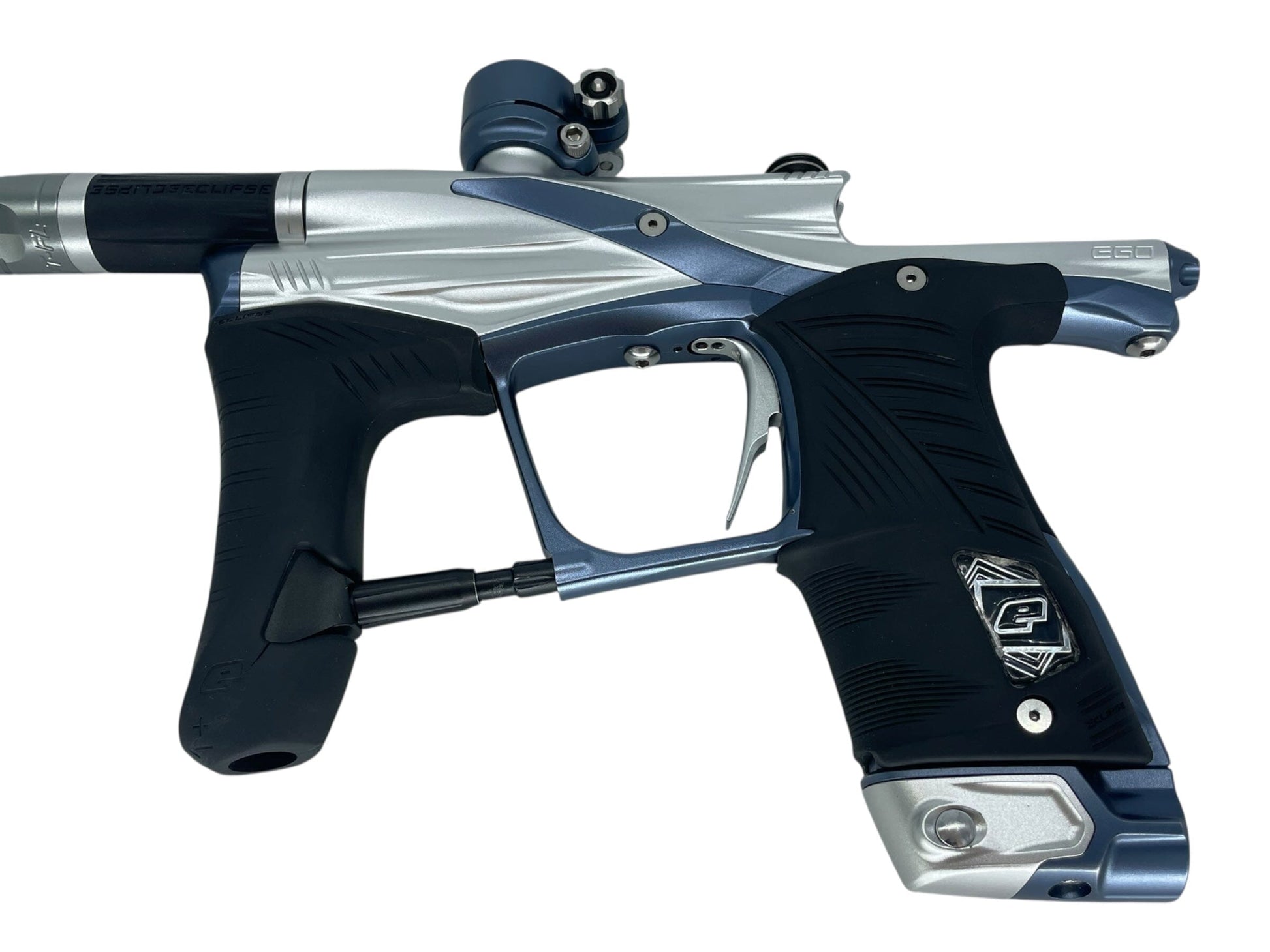 Used Planet Eclipse LV1.6 Paintball Gun Silver/Blue Paintball Gun from CPXBrosPaintball Buy/Sell/Trade Paintball Markers, New Paintball Guns, Paintball Hoppers, Paintball Masks, and Hormesis Headbands
