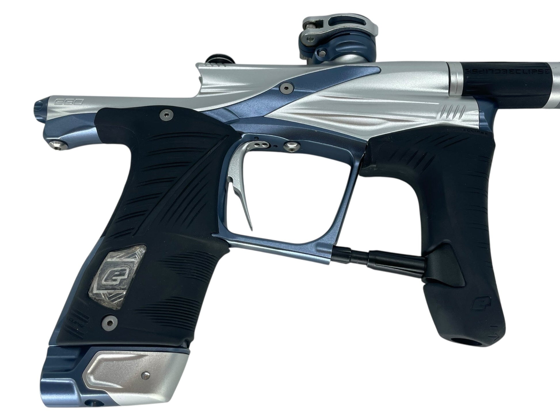 Used Planet Eclipse LV1.6 Paintball Gun Silver/Blue Paintball Gun from CPXBrosPaintball Buy/Sell/Trade Paintball Markers, New Paintball Guns, Paintball Hoppers, Paintball Masks, and Hormesis Headbands