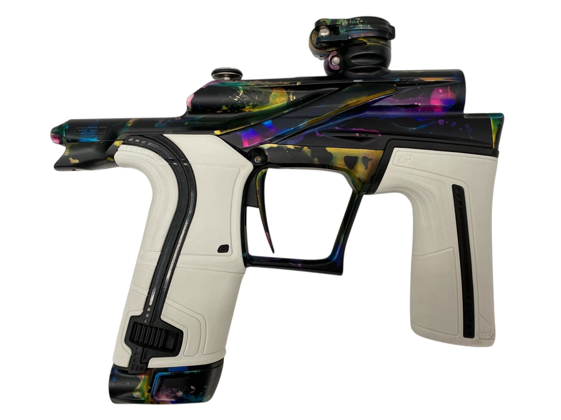 Used Planet Eclipse Lv2 Paintball Gun Black/Galaxy Splash Paintball Gun from CPXBrosPaintball Buy/Sell/Trade Paintball Markers, New Paintball Guns, Paintball Hoppers, Paintball Masks, and Hormesis Headbands