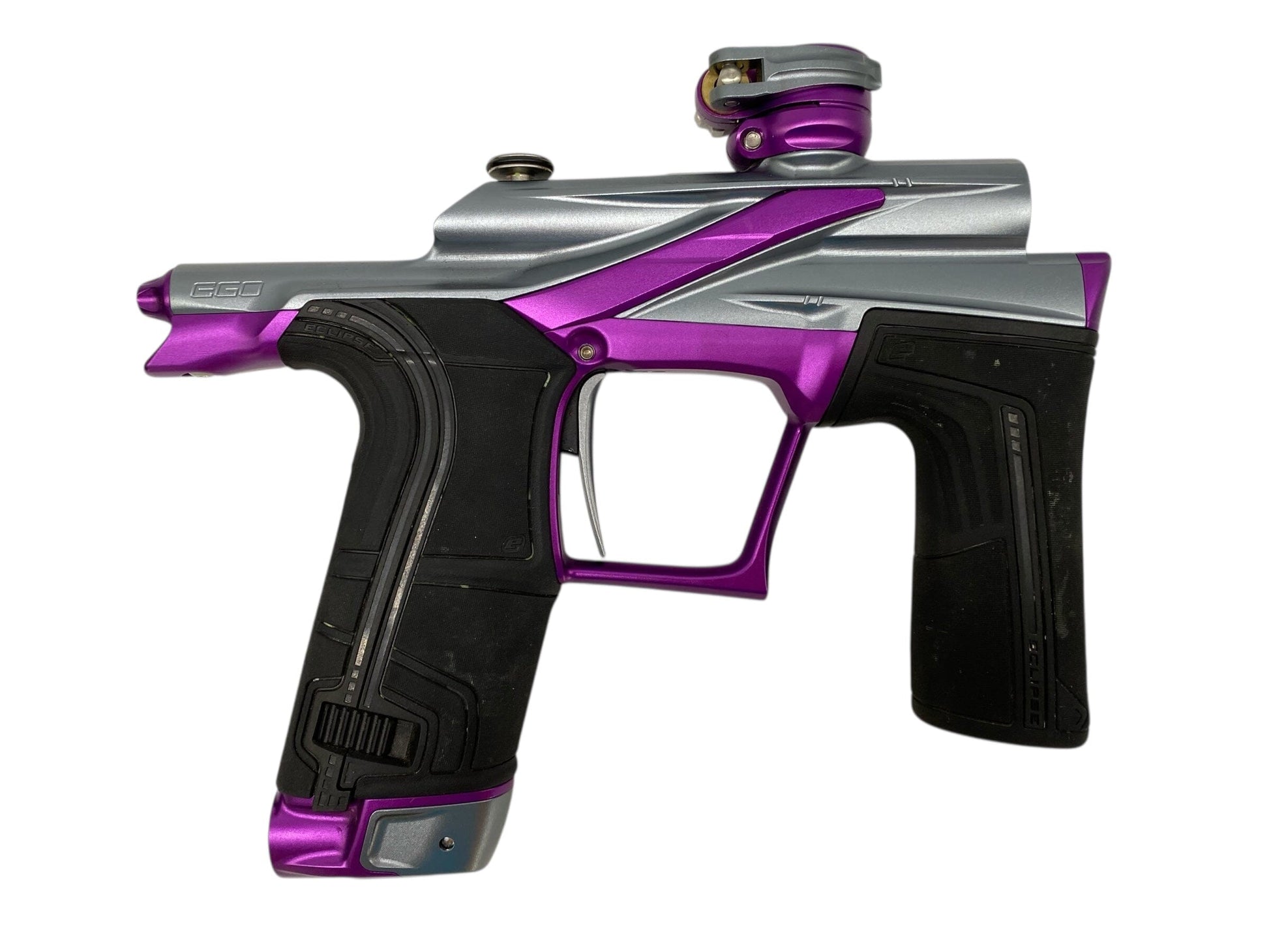 Used Planet Eclipse Lv2 Paintball Gun Grey/Purple Paintball Gun from CPXBrosPaintball Buy/Sell/Trade Paintball Markers, New Paintball Guns, Paintball Hoppers, Paintball Masks, and Hormesis Headbands