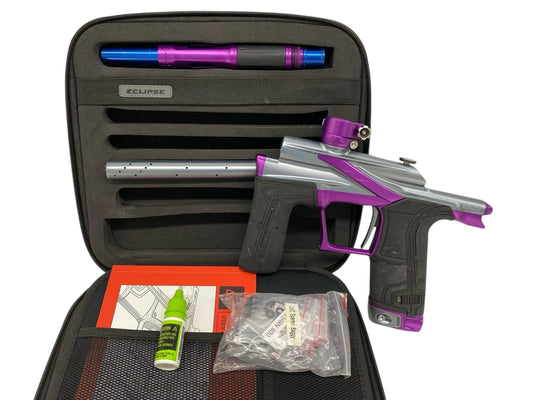 Used Planet Eclipse Lv2 Paintball Gun Grey/Purple Paintball Gun from CPXBrosPaintball Buy/Sell/Trade Paintball Markers, New Paintball Guns, Paintball Hoppers, Paintball Masks, and Hormesis Headbands