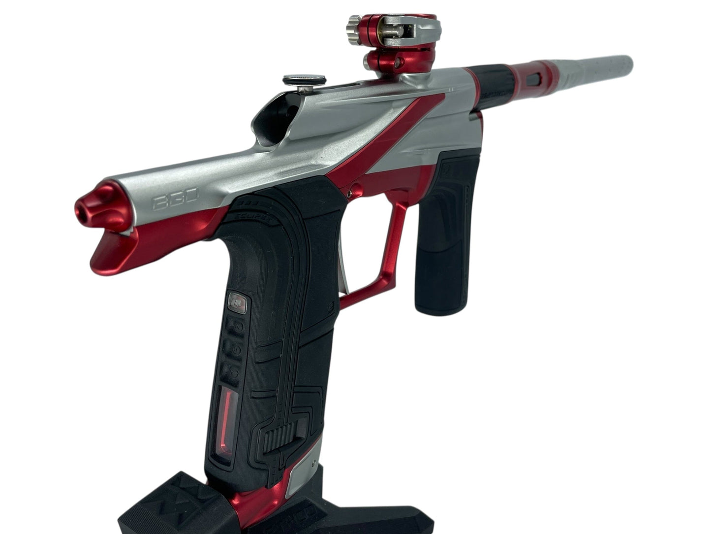 Used Planet Eclipse LV2 Paintball Gun Silver/Red Paintball Gun from CPXBrosPaintball Buy/Sell/Trade Paintball Markers, New Paintball Guns, Paintball Hoppers, Paintball Masks, and Hormesis Headbands