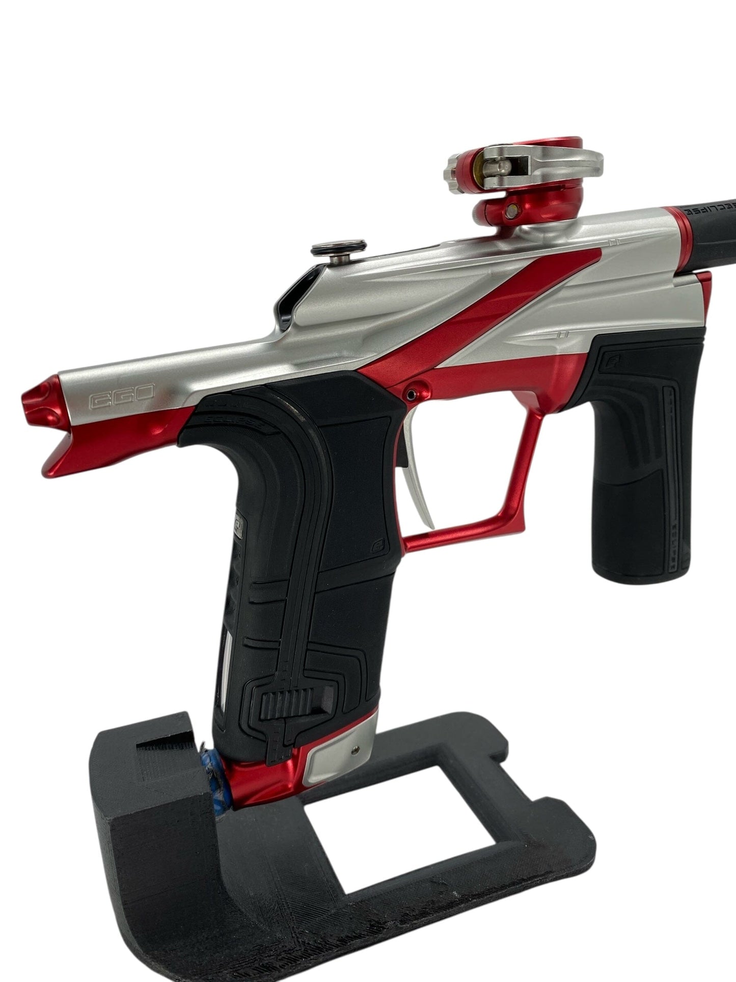 Used Planet Eclipse Lv2 Paintball Gun Silver/Red Paintball Gun from CPXBrosPaintball Buy/Sell/Trade Paintball Markers, New Paintball Guns, Paintball Hoppers, Paintball Masks, and Hormesis Headbands