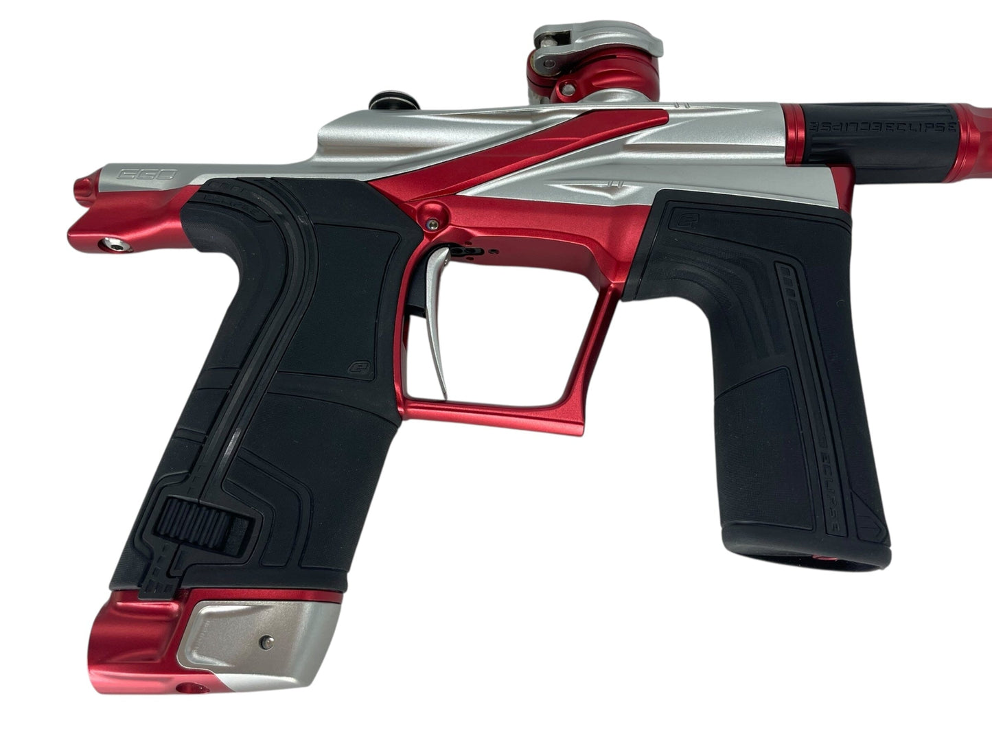 Used Planet Eclipse LV2 Paintball Gun Silver/Red Paintball Gun from CPXBrosPaintball Buy/Sell/Trade Paintball Markers, New Paintball Guns, Paintball Hoppers, Paintball Masks, and Hormesis Headbands