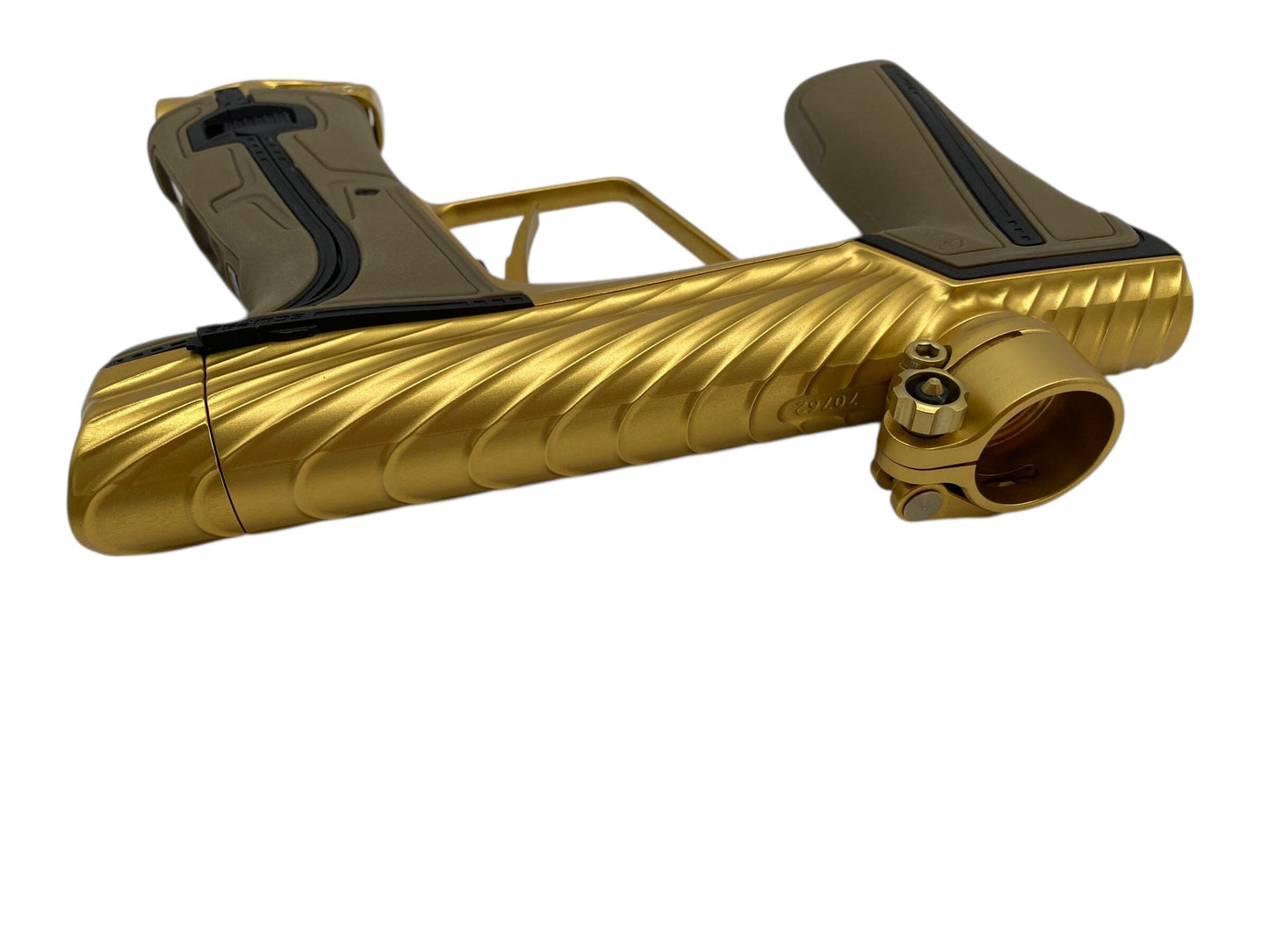 Used Planet Eclipse Twister Geo R5 Paintball Gun Gold Paintball Gun from CPXBrosPaintball Buy/Sell/Trade Paintball Markers, New Paintball Guns, Paintball Hoppers, Paintball Masks, and Hormesis Headbands